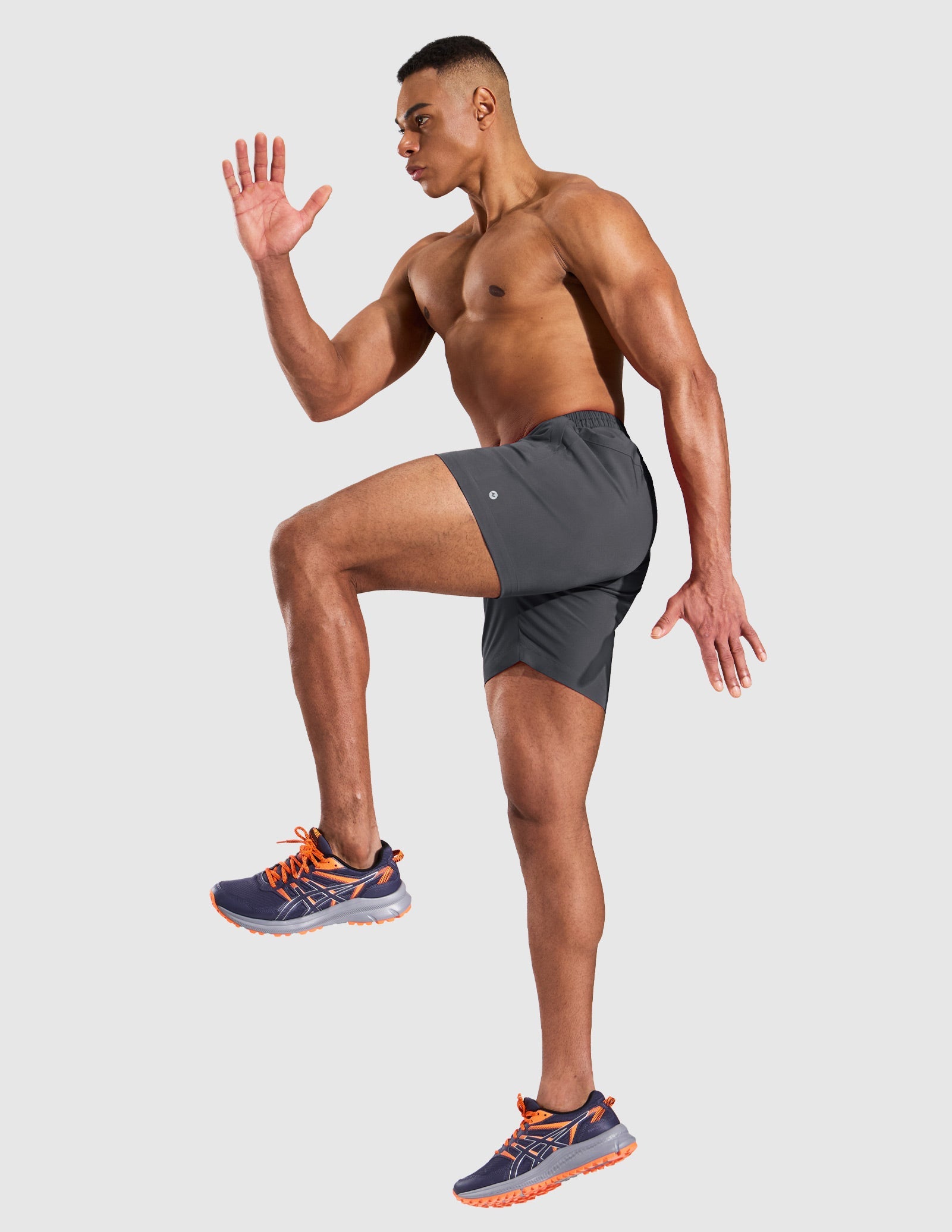 MIER 5" Running Gym Shorts for Men Quick Dry with Zipper Pockets Men's Shorts