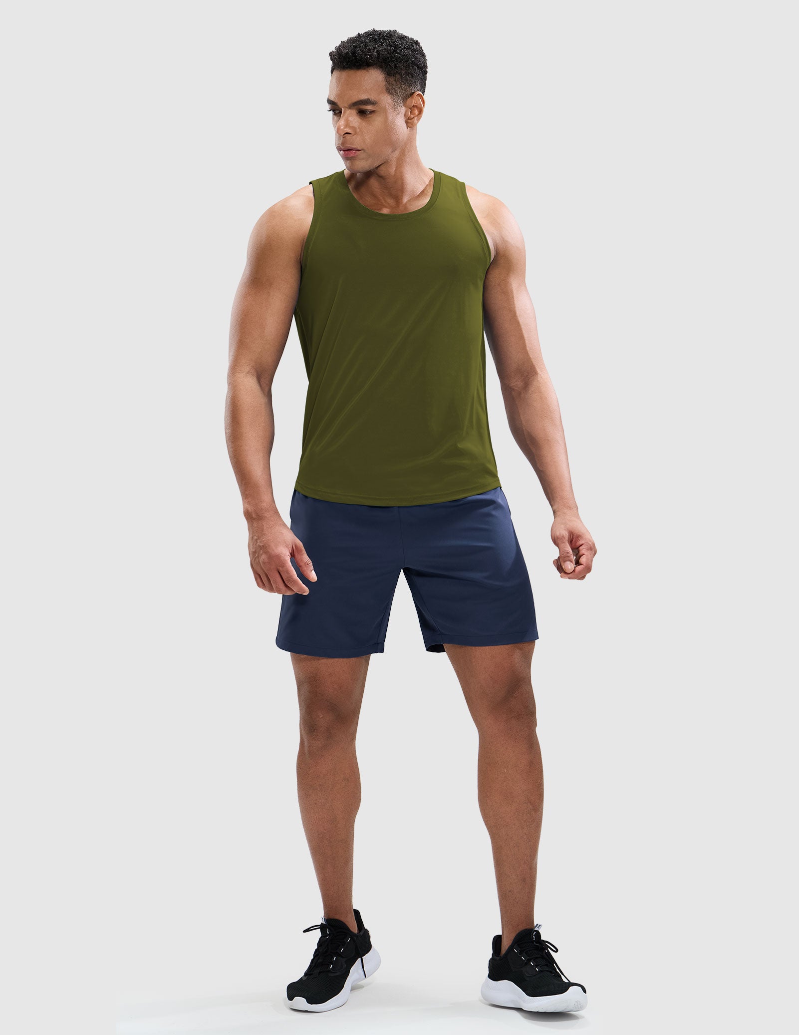 MIER Men’s Sleeveless Running Shirt Breathable and Sweat Wicking Men's Tank Top