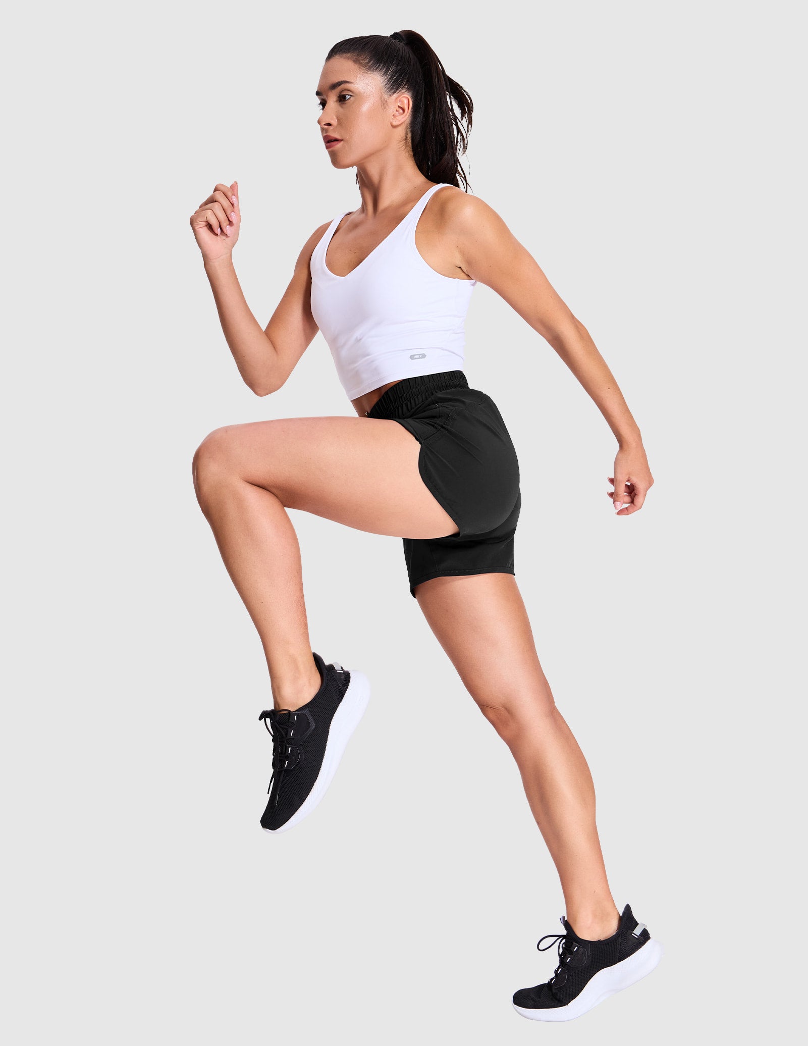 MIER Women's Quick Dry Running Shorts with Liner Women Shorts