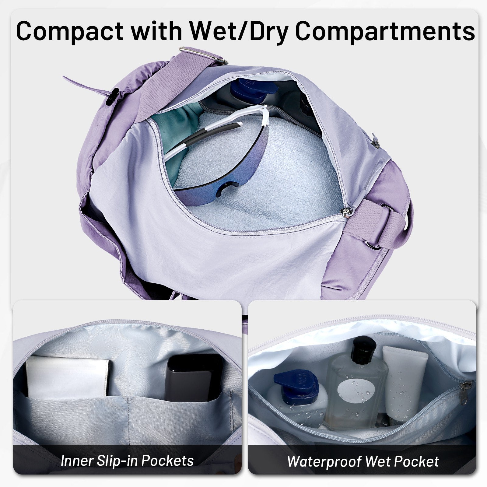 MIER Women's Gym Bag & Sports Duffel with Wet Pocket Gym Duffel Bag