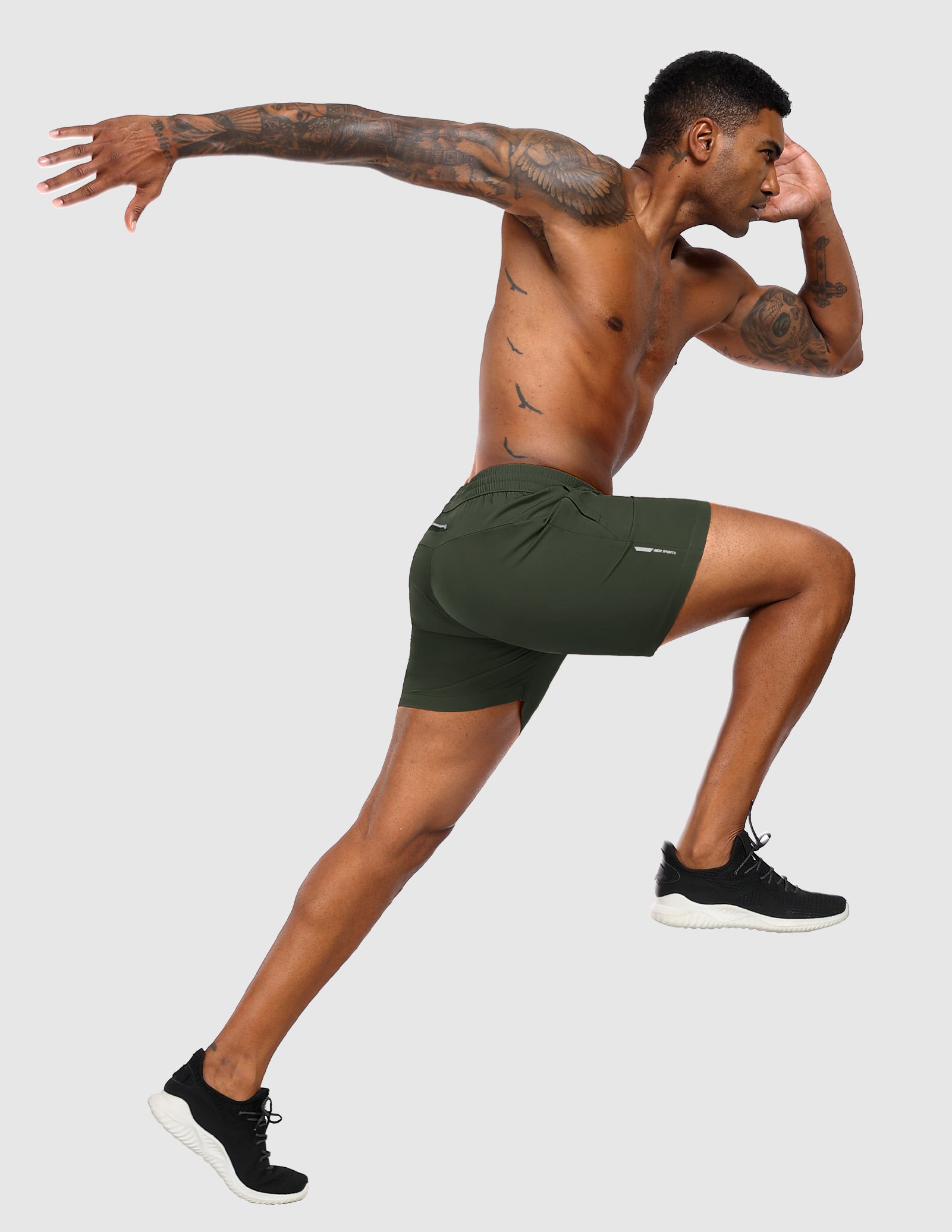 MIER Men's 5" Running Shorts with Phone Pockets, Quick-Dry Fit Men's Shorts