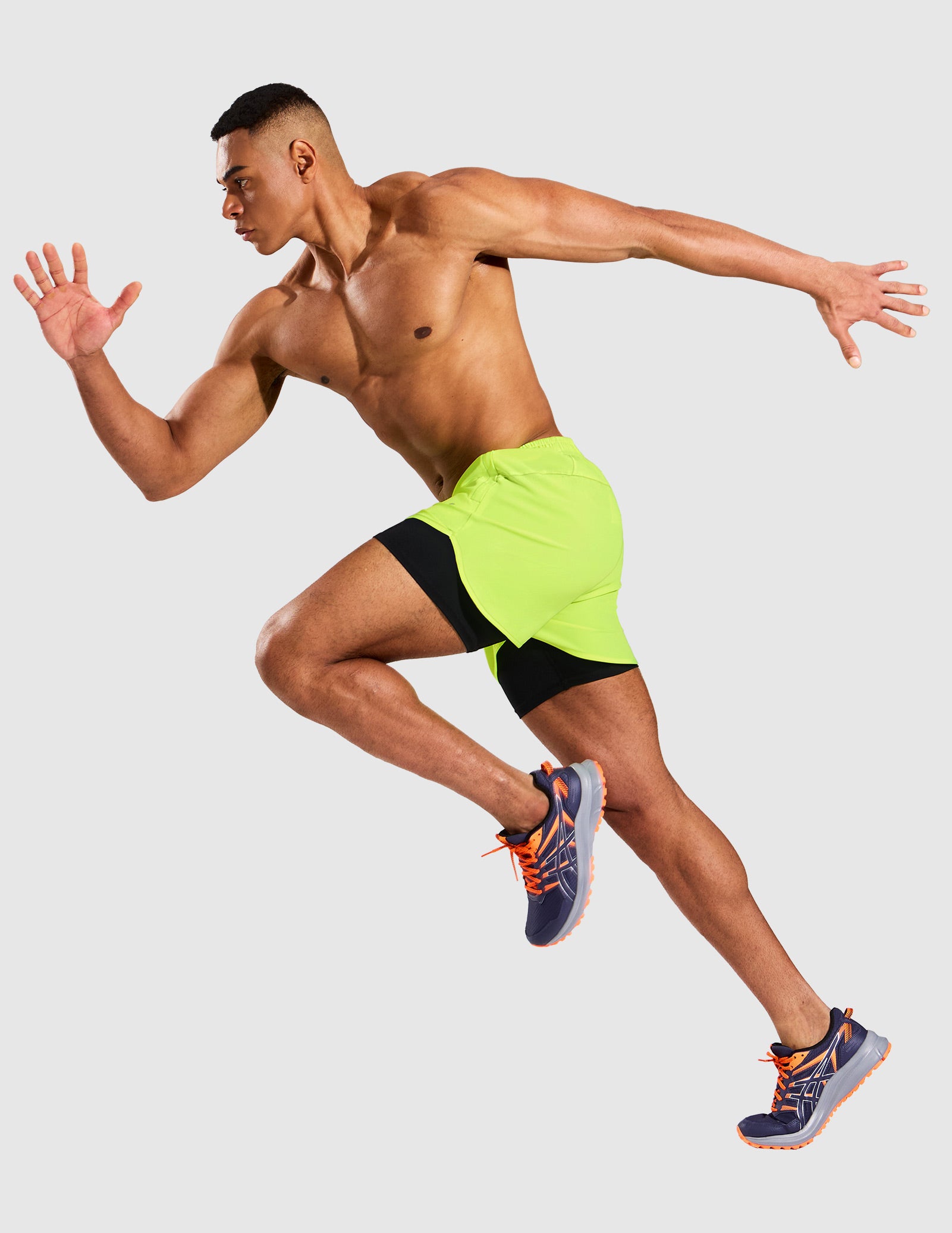 MIER Men’s 2-in-1 Running Shorts 5” Quick Dry with Compression Liner & 3 Pockets Men's Shorts