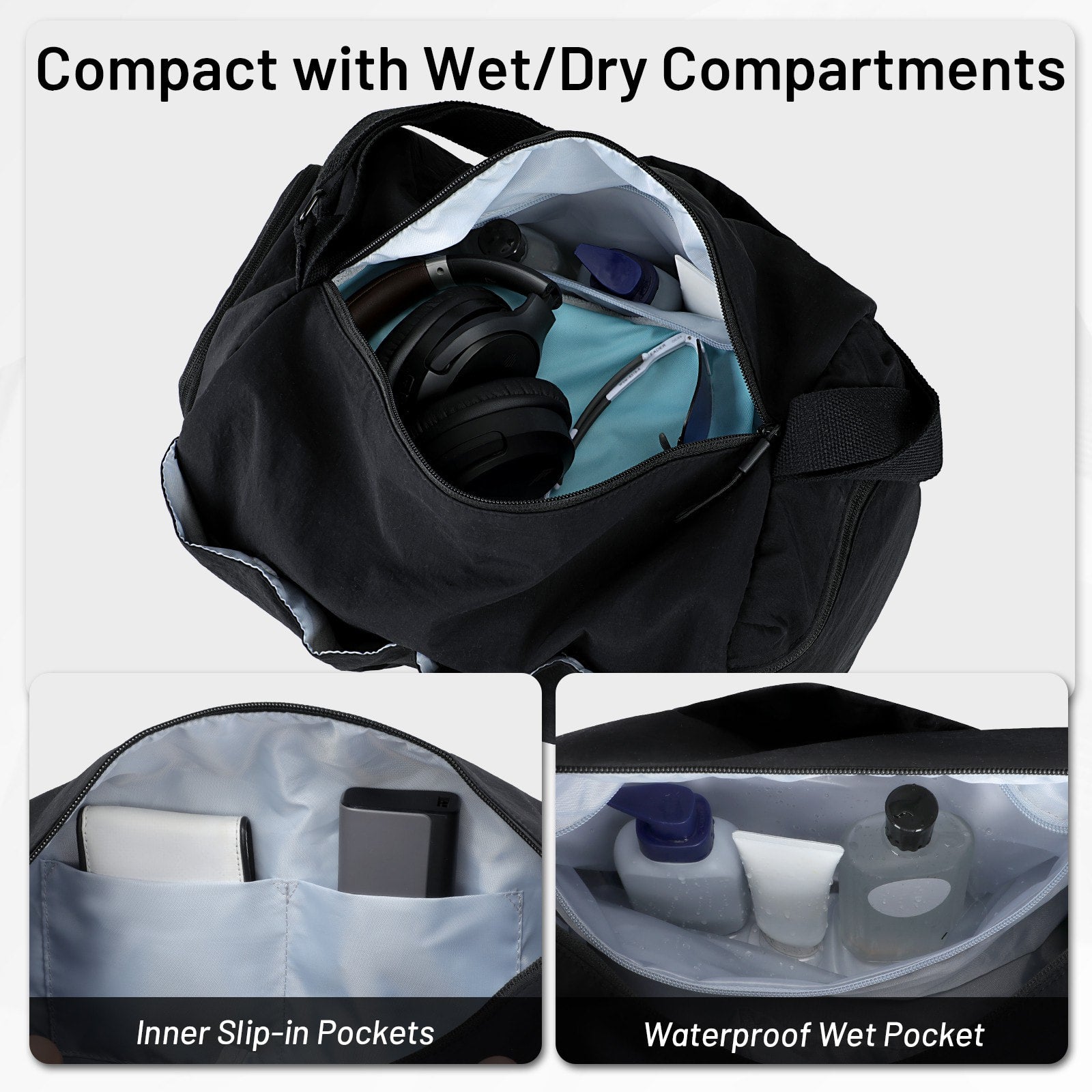 MIER Women's Gym Bag & Sports Duffel with Wet Pocket Gym Duffel Bag