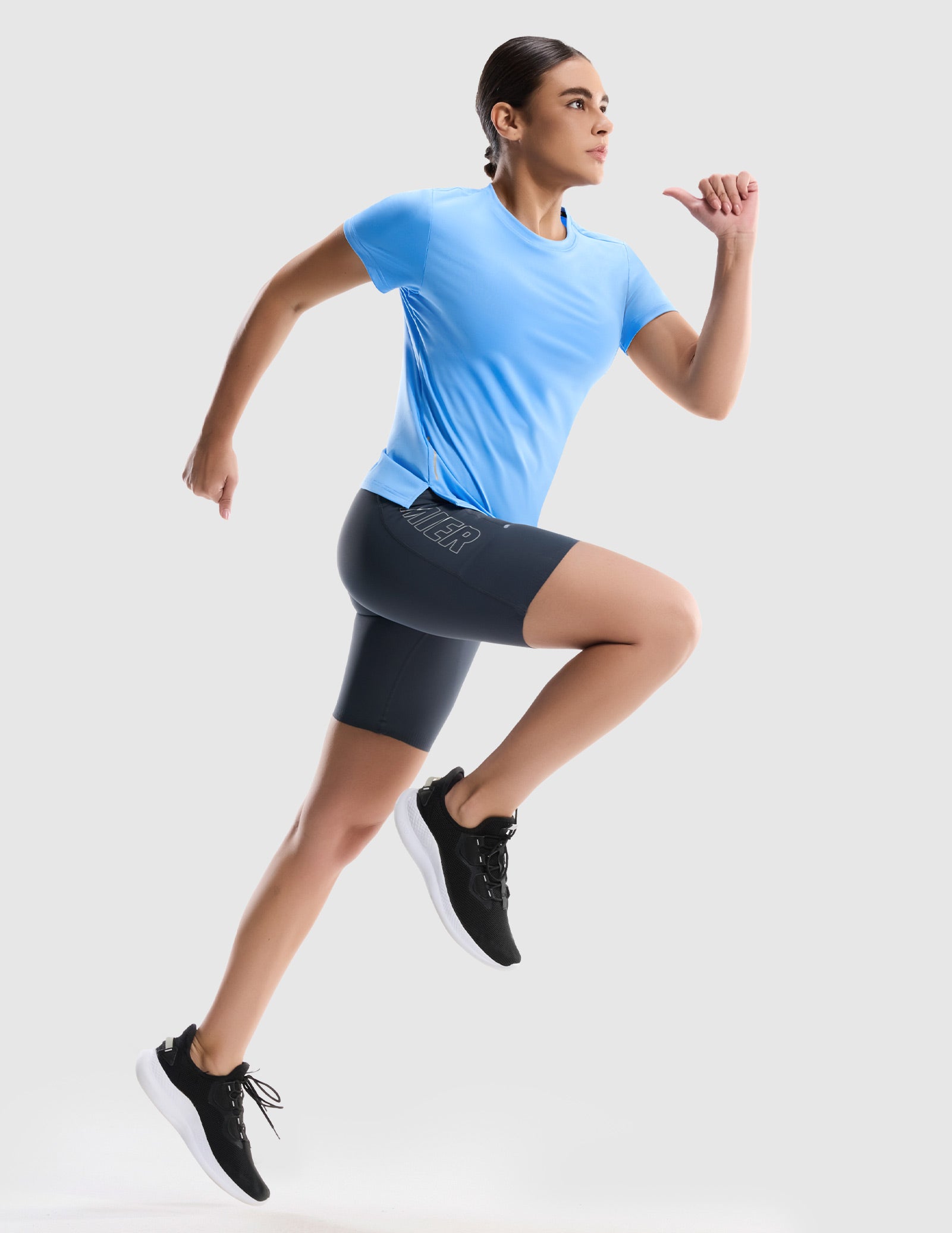 MIER Women’s Running Shirt COOLMAX Quick-Dry Workout Tee Women Active Shirt