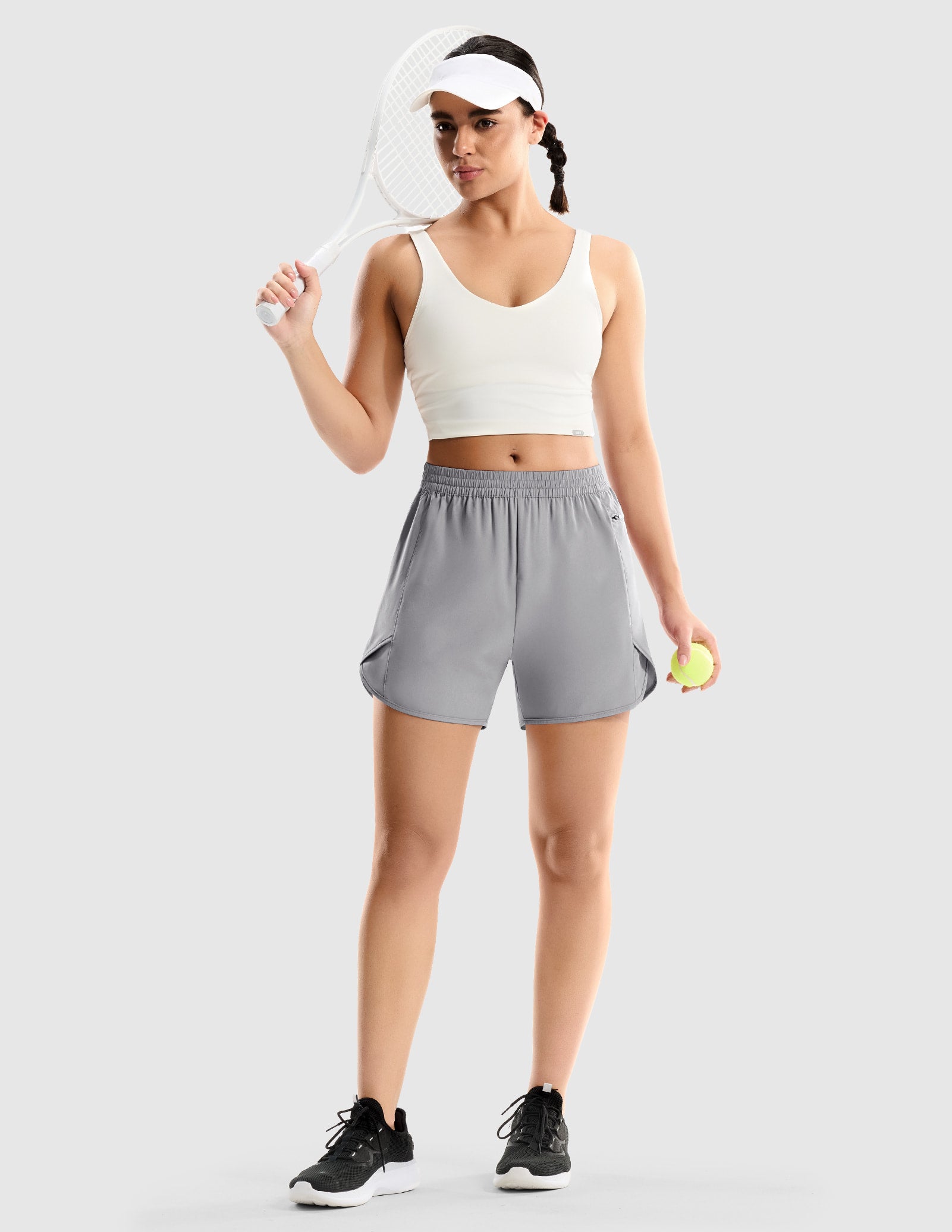 MIER Women’s Running Shorts with Phone Pocket 4” Quick Dry Women Shorts