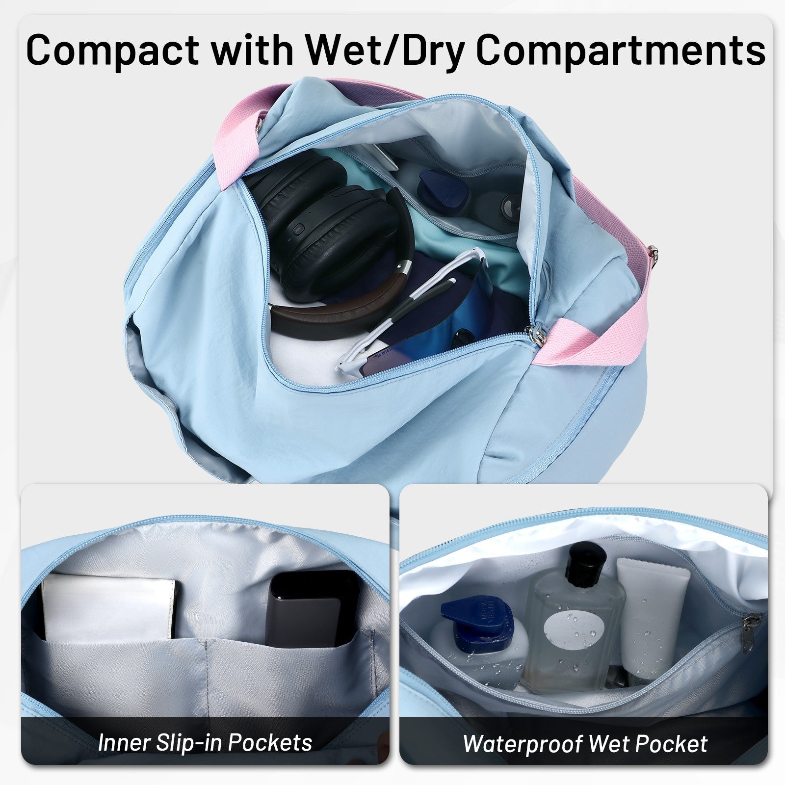 MIER Women's Gym Bag & Sports Duffel with Wet Pocket Gym Duffel Bag
