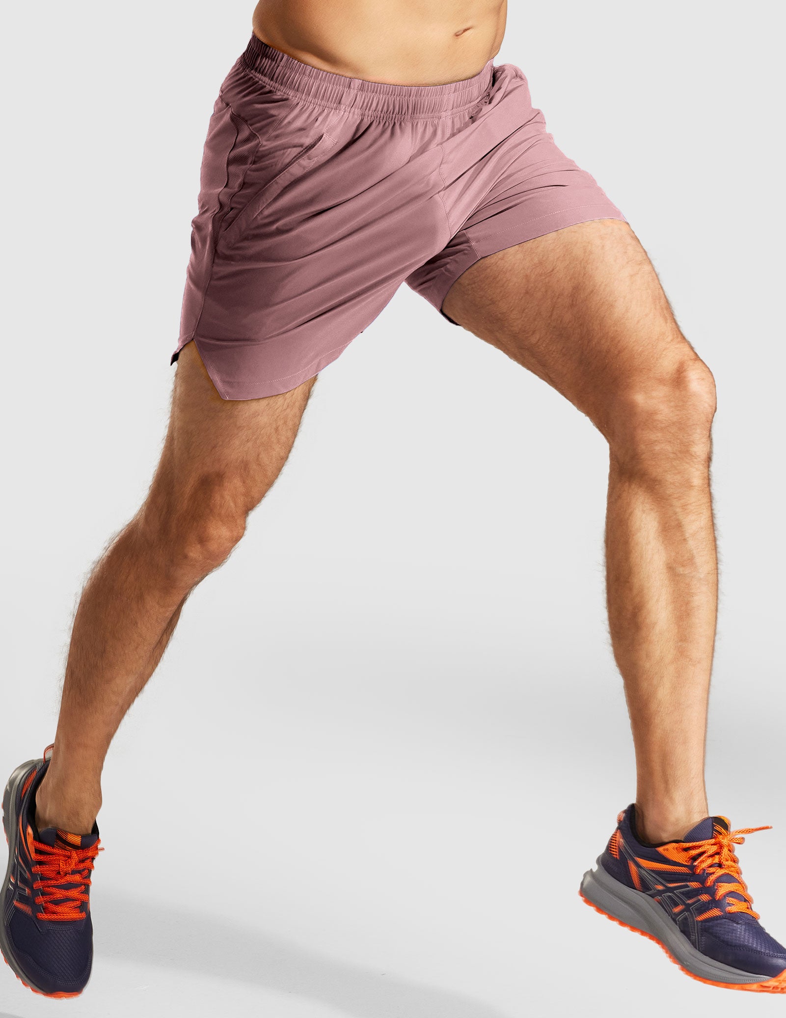 MIER Men's 5 Inch Running Shorts with Zipper Pockets Men's Shorts
