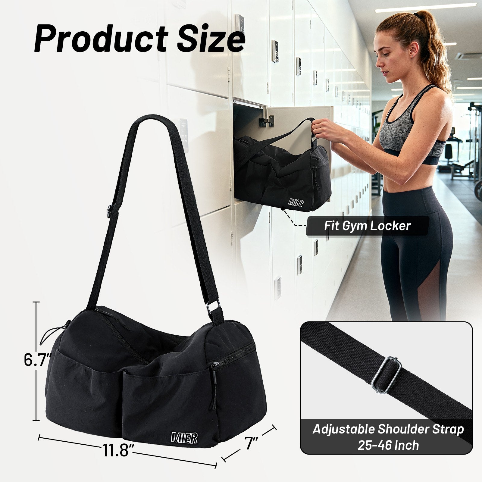MIER Women's Gym Bag & Sports Duffel with Wet Pocket Gym Duffel Bag
