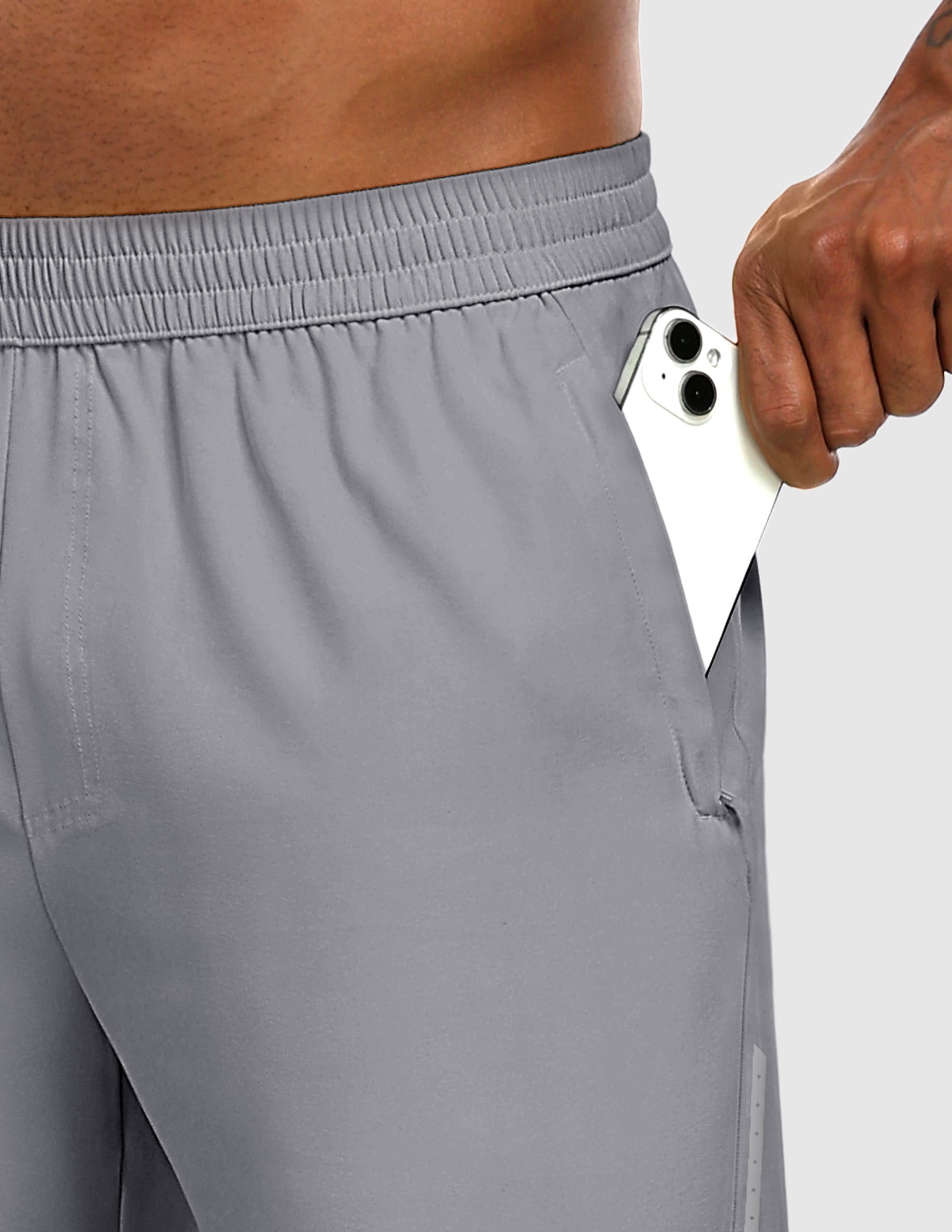 MIER Men's 5" Running Shorts with Phone Pockets, Quick-Dry Fit Men's Shorts