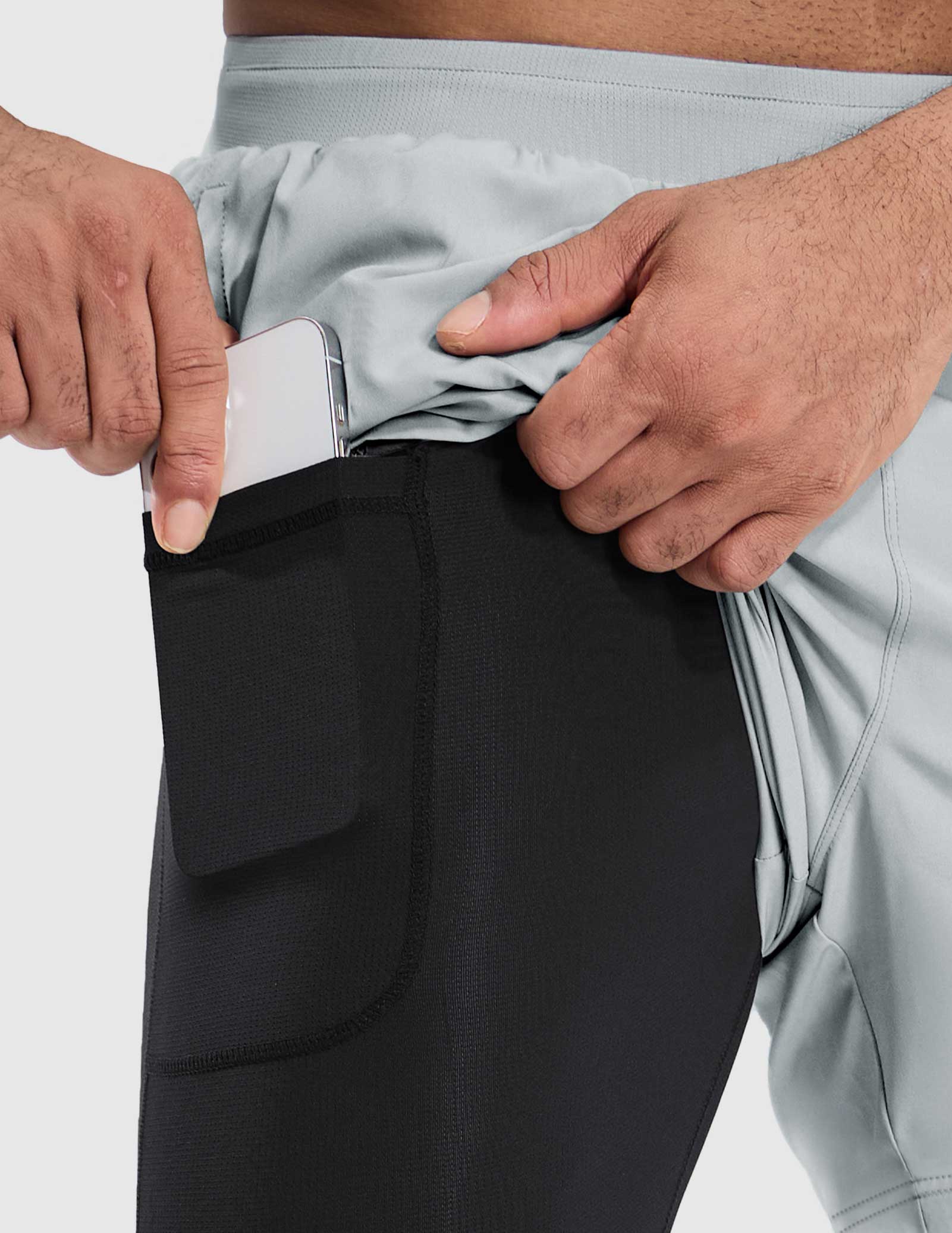 MIER Men's 2 in 1 Running Shorts with Liner 5 Inch Men's Shorts