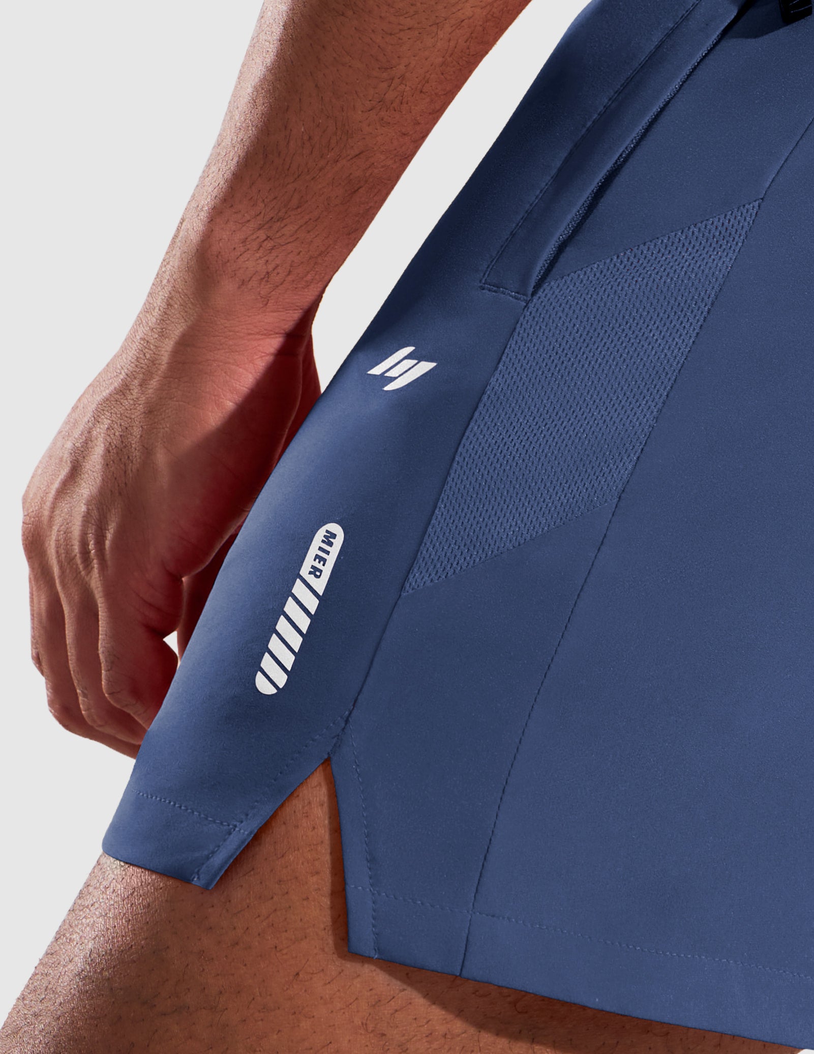 MIER Men’s 5” Running Shorts Quick Dry with Zipper Pockets, No Liner Men's Shorts
