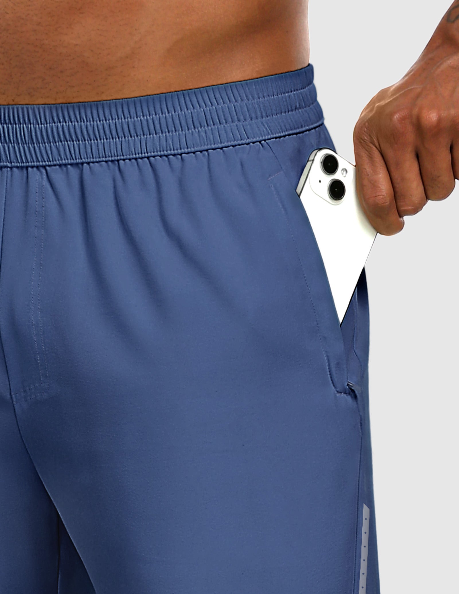 MIER Men's 5" Running Shorts with Phone Pockets, Quick-Dry Fit Men's Shorts