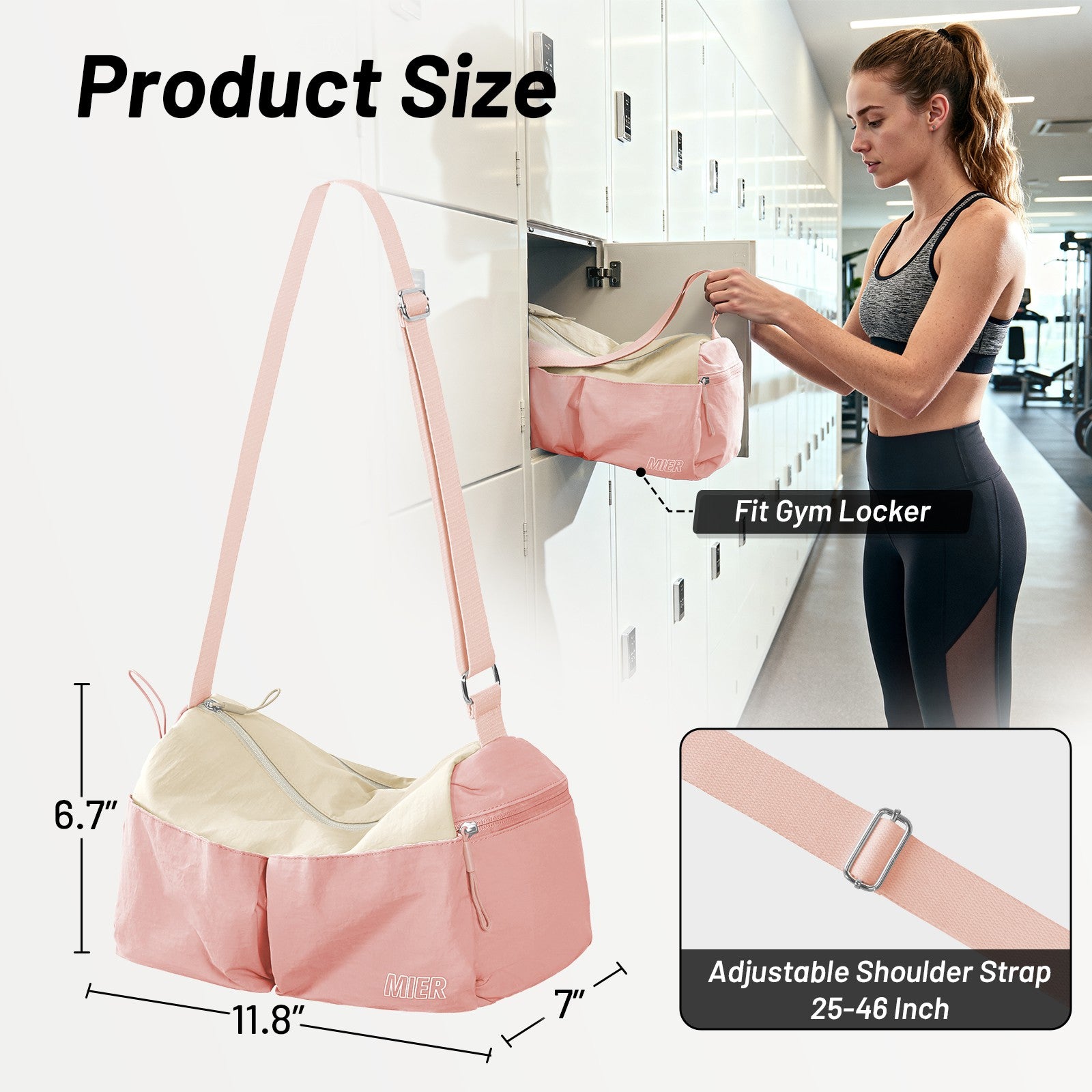 MIER Women's Gym Bag & Sports Duffel with Wet Pocket Gym Duffel Bag