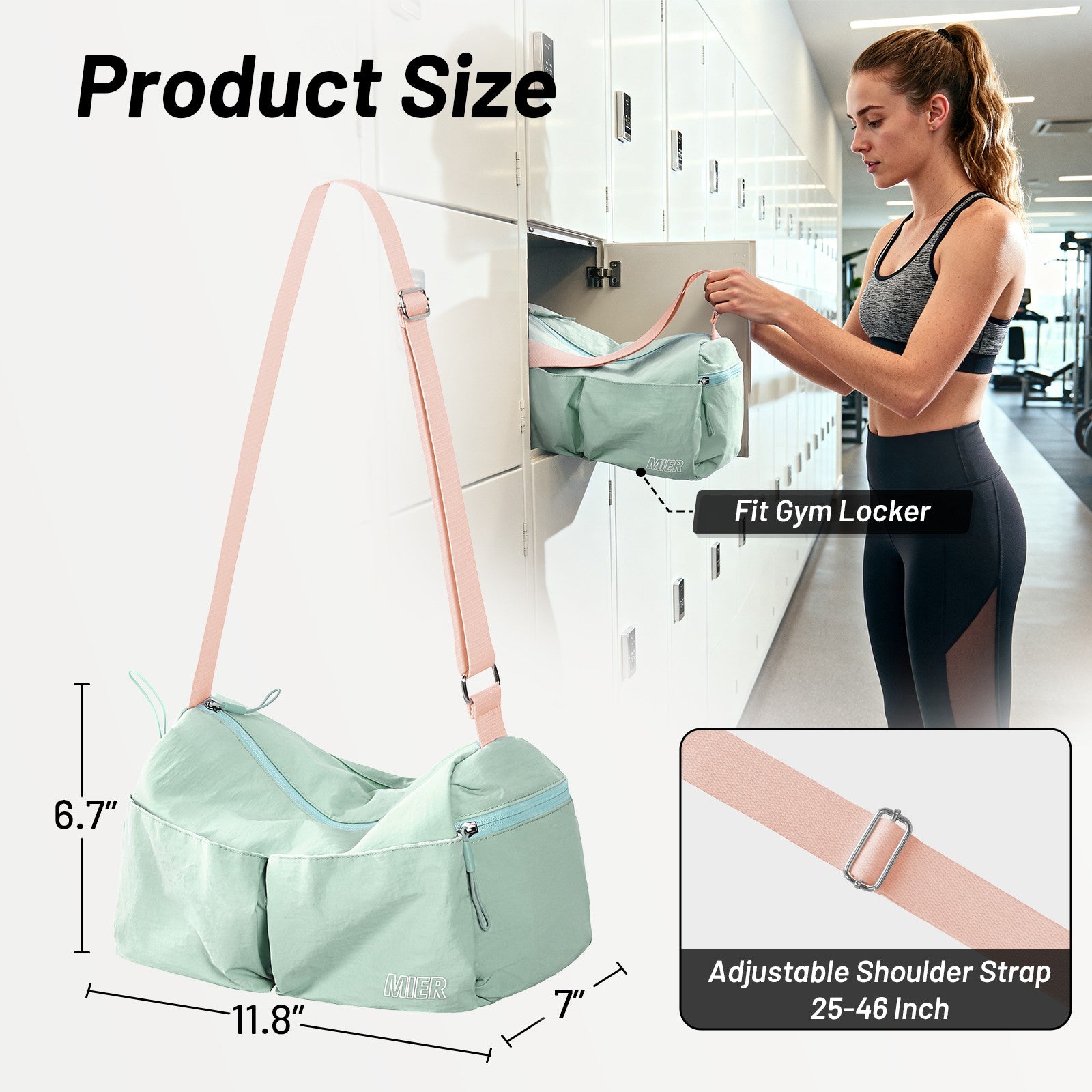 MIER Women's Gym Bag & Sports Duffel with Wet Pocket Gym Duffel Bag