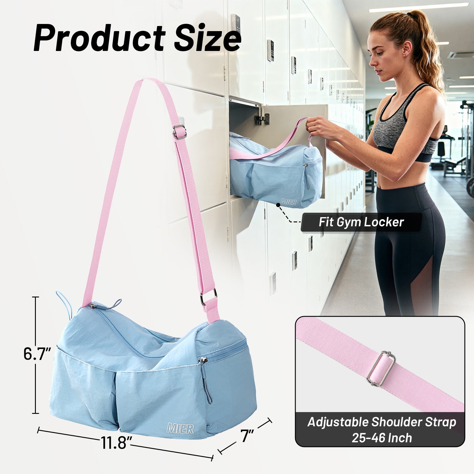 MIER Women's Gym Bag & Sports Duffel with Wet Pocket Gym Duffel Bag