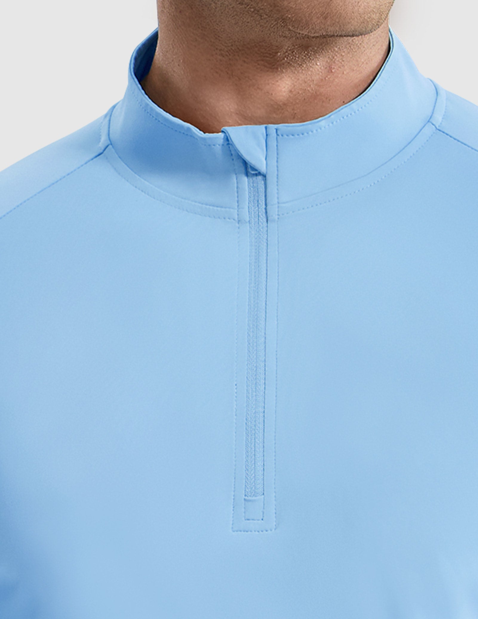 MIER Lightweight Quarter Zip Running Shirt, Breathable and Sun Protection Men's T-Shirts