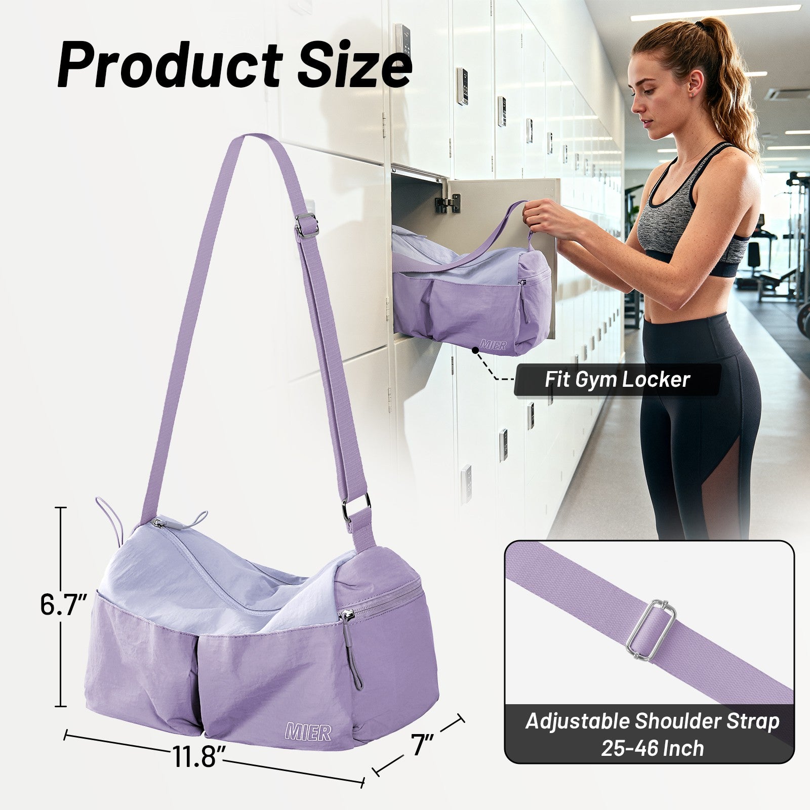 MIER Women's Gym Bag & Sports Duffel with Wet Pocket Gym Duffel Bag