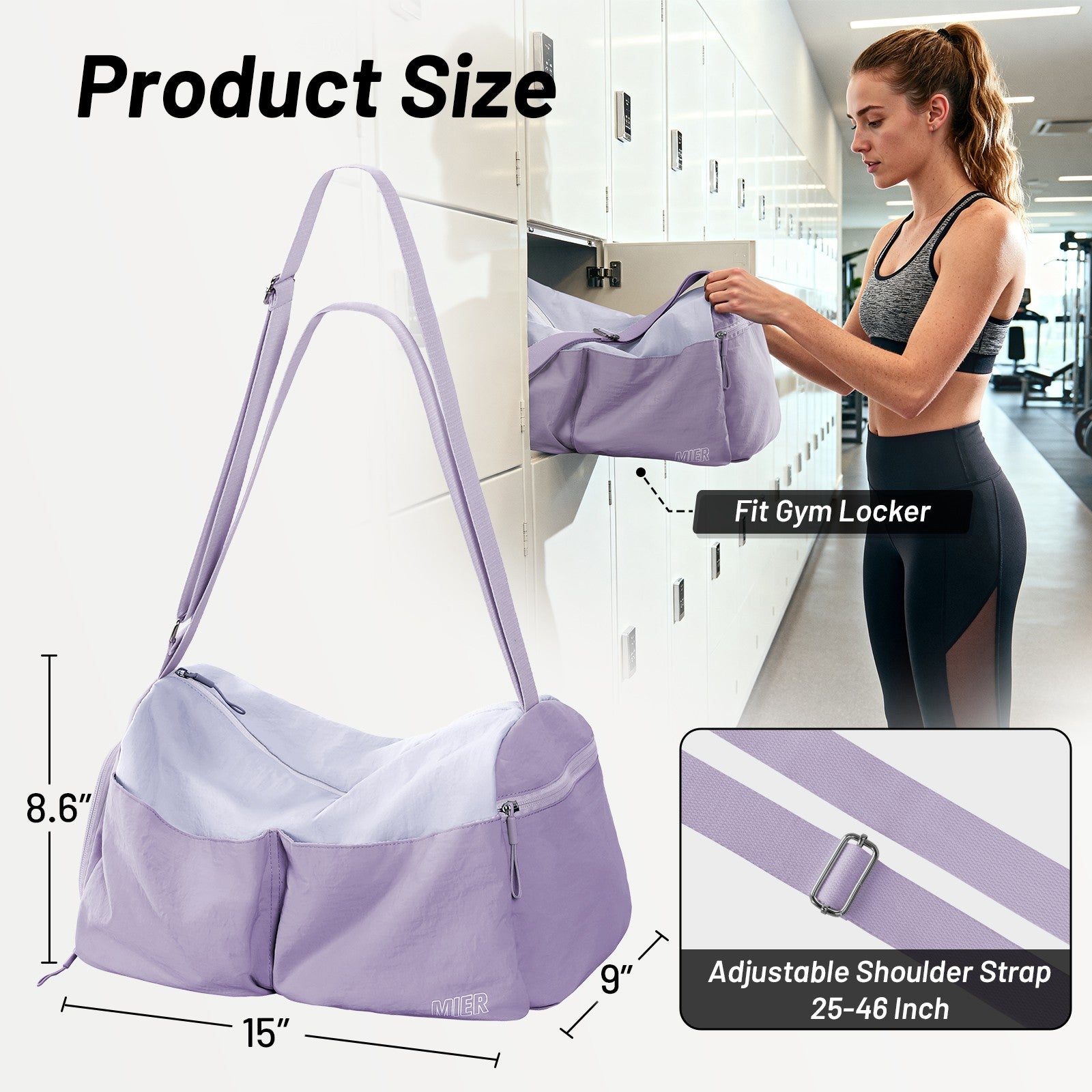 MIER Women's Gym Bag & Sports Duffel with Wet Pocket Gym Duffel Bag