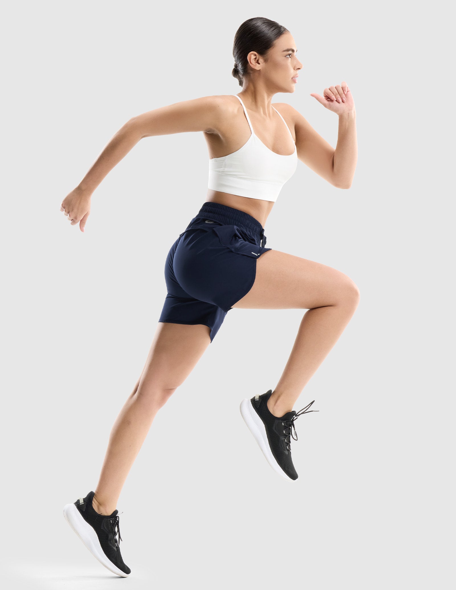 MIER Women's 5" Running Shorts with Secure Zipper Pockets Women Shorts