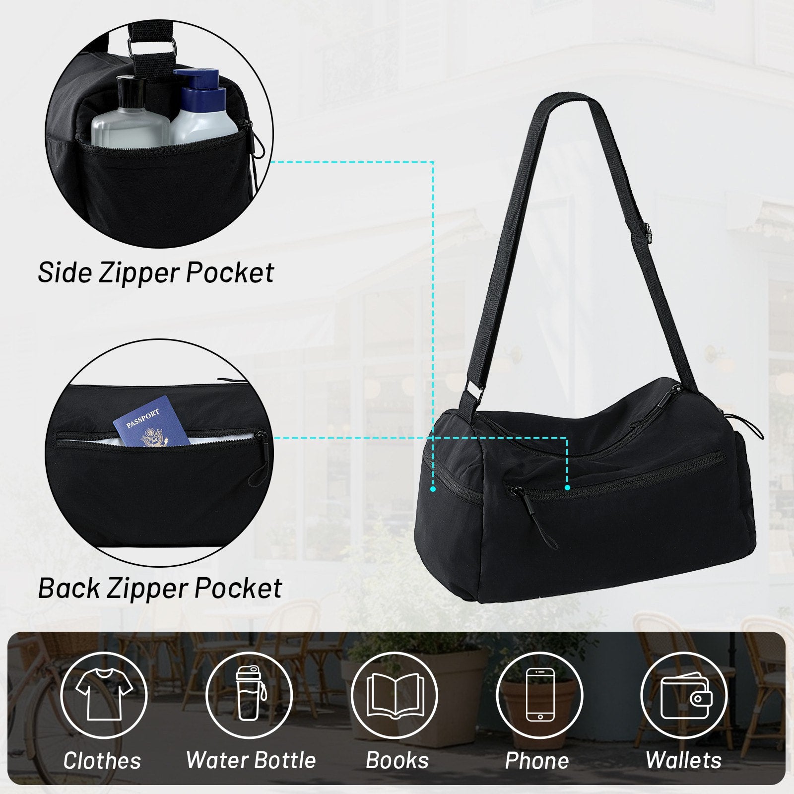 MIER Women's Gym Bag & Sports Duffel with Wet Pocket Gym Duffel Bag