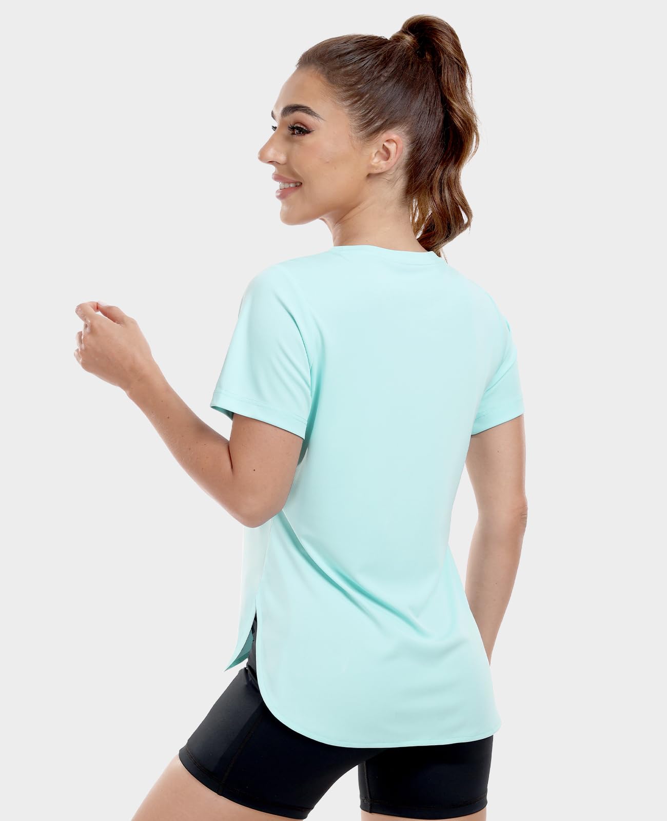 MIER Women's Moisture Wicking Running T-Shirt Lightweight and Durable Women Active Shirt