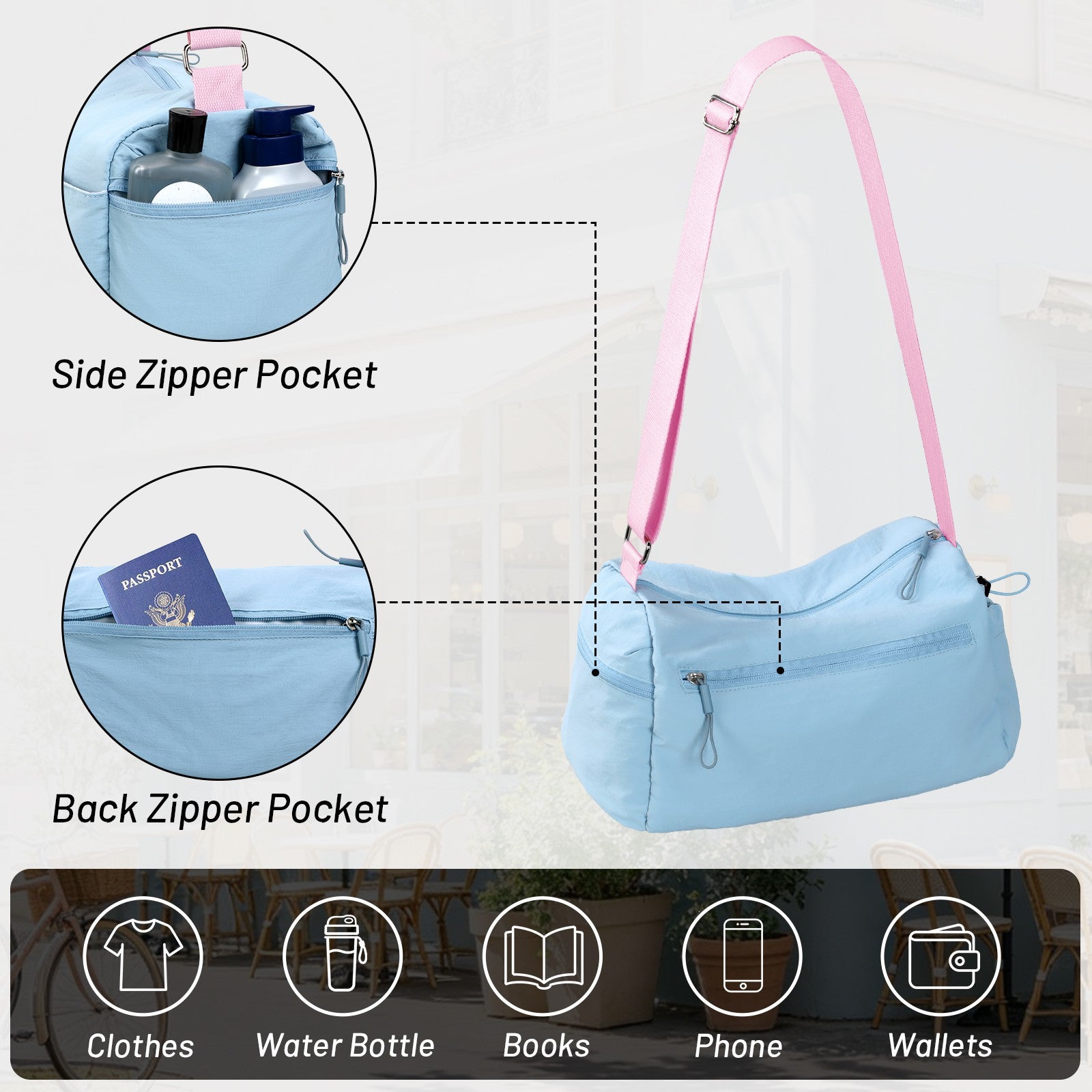 MIER Women's Gym Bag & Sports Duffel with Wet Pocket Gym Duffel Bag