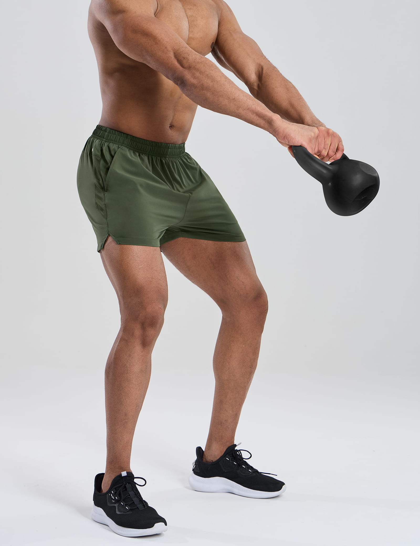 MIER Men's 3 Inch Running Shorts with Liner and Pockets Men's Shorts