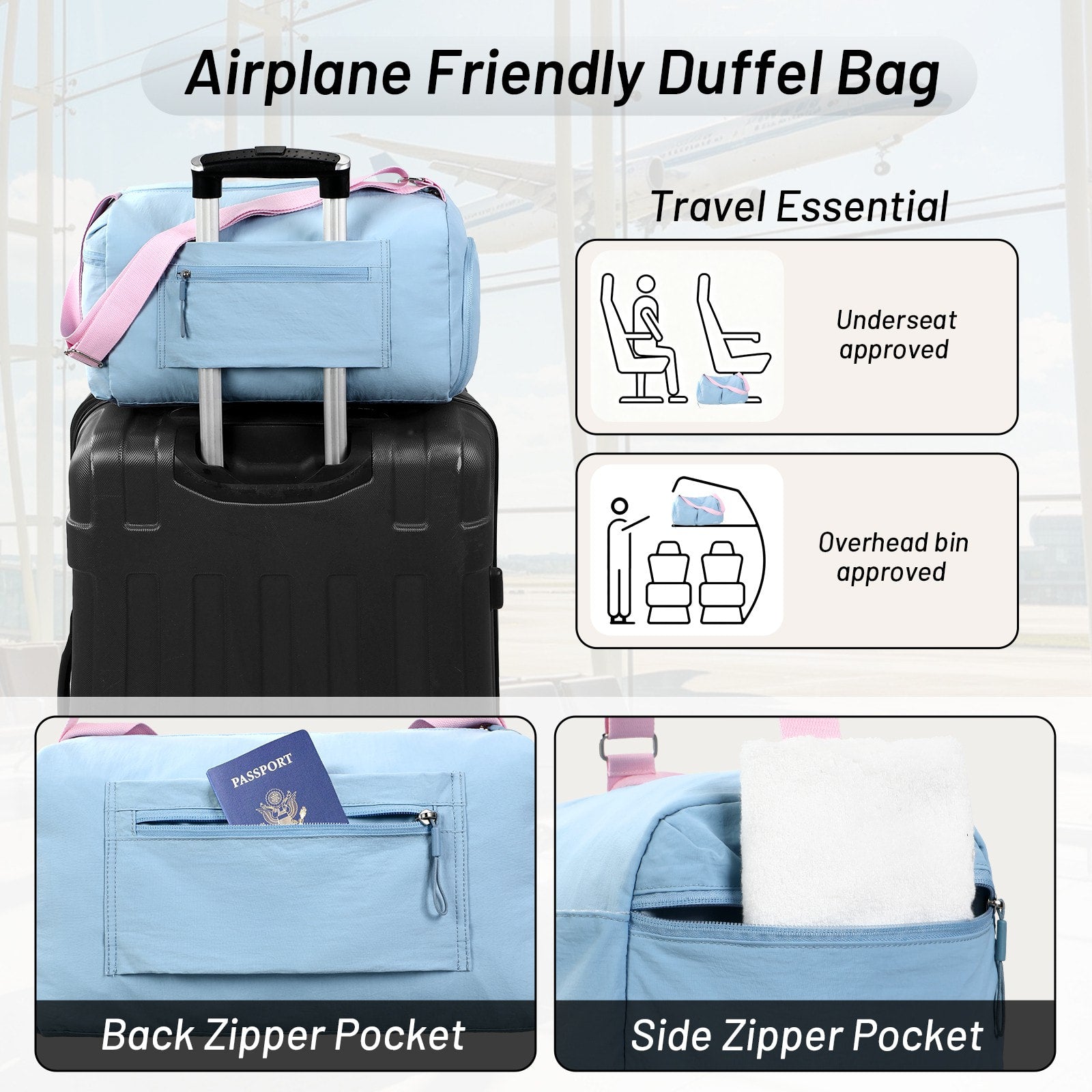MIER Women's Gym Bag & Sports Duffel with Wet Pocket Gym Duffel Bag