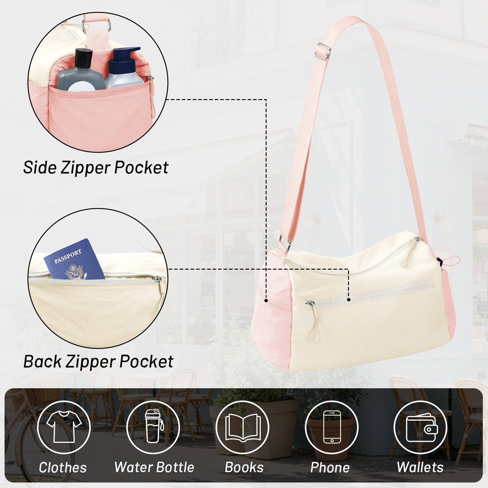 MIER Women's Gym Bag & Sports Duffel with Wet Pocket Gym Duffel Bag