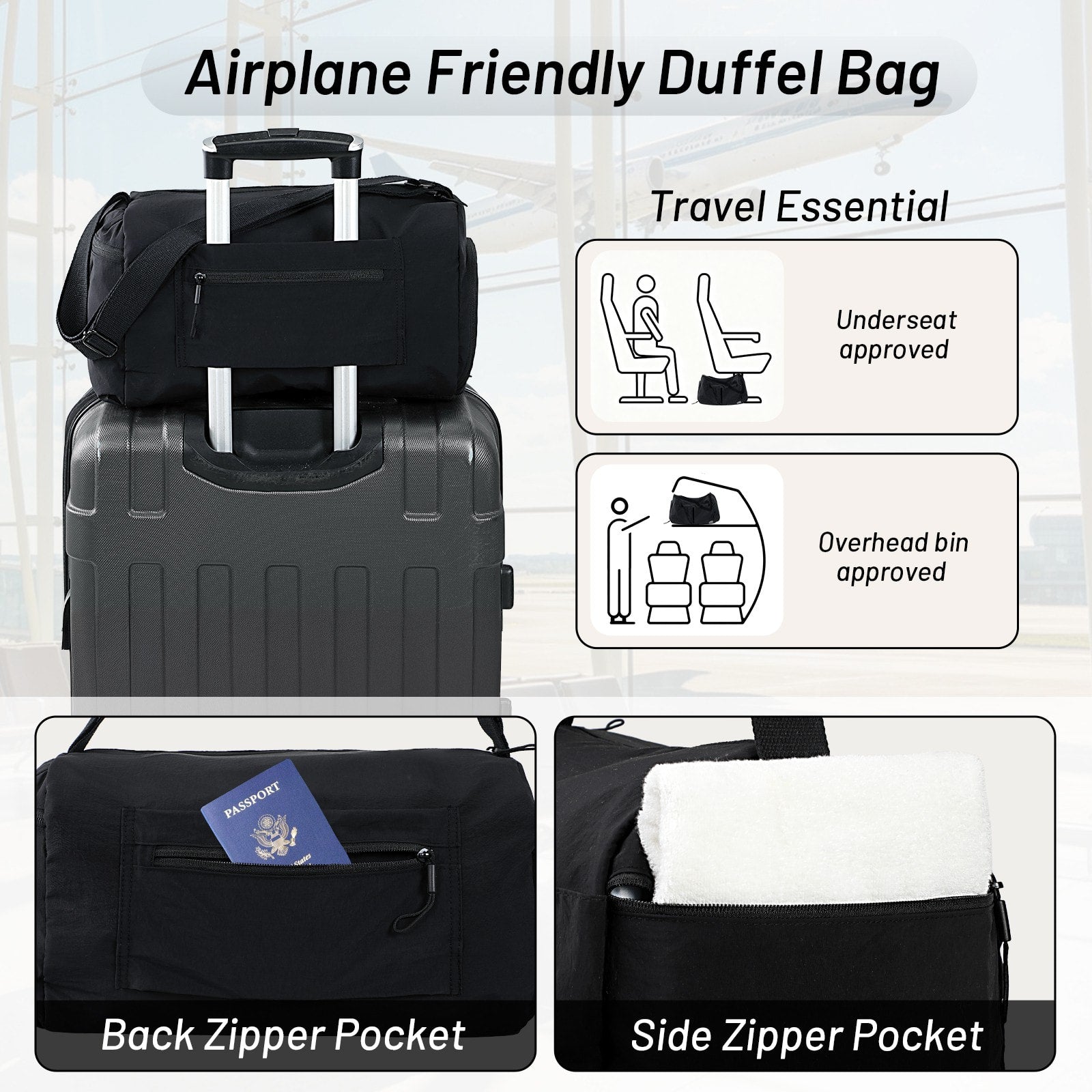 MIER Women's Gym Bag & Sports Duffel with Wet Pocket Gym Duffel Bag