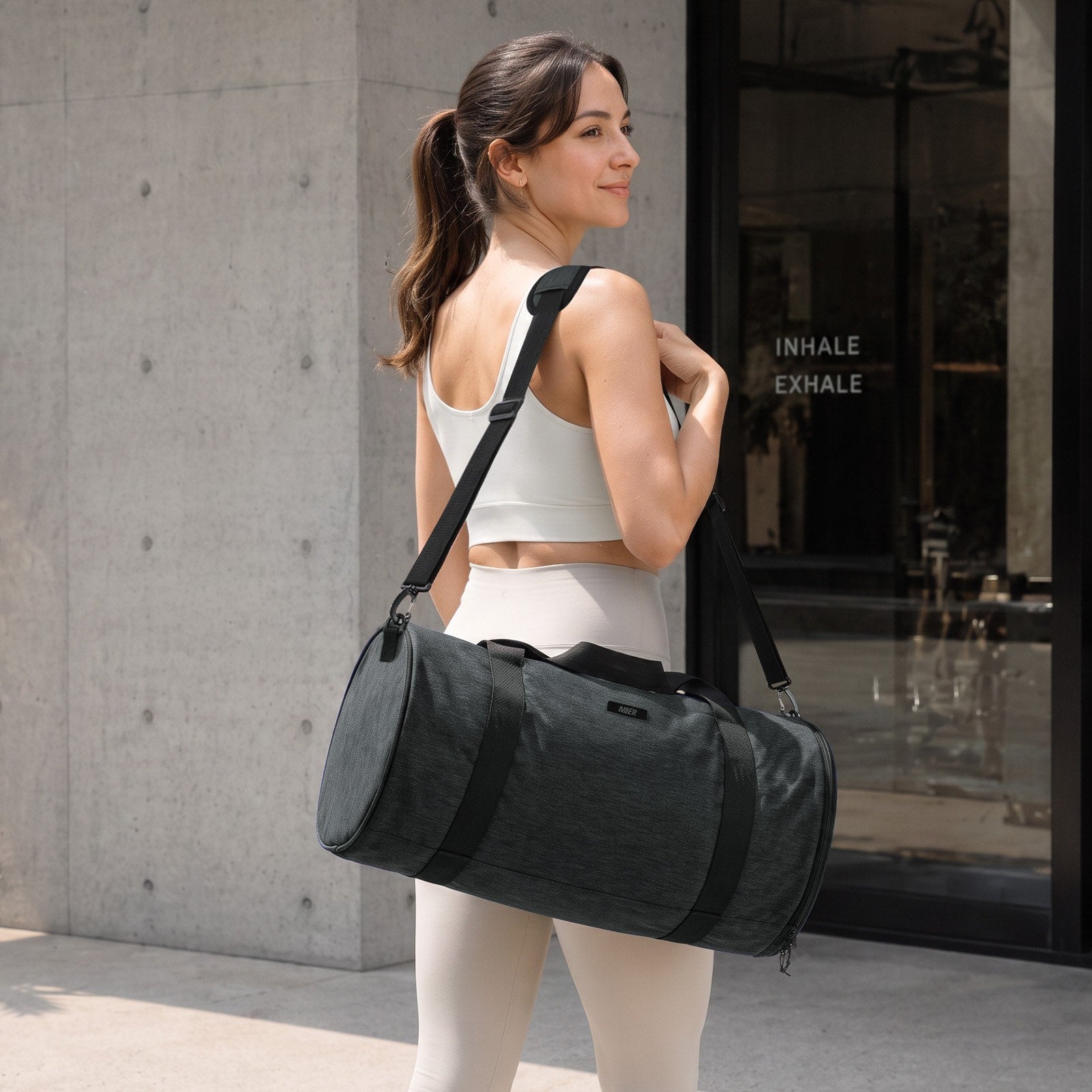 MIER Sports Duffle Bag with Shoe & Wet Pocket Gym Duffel Bag