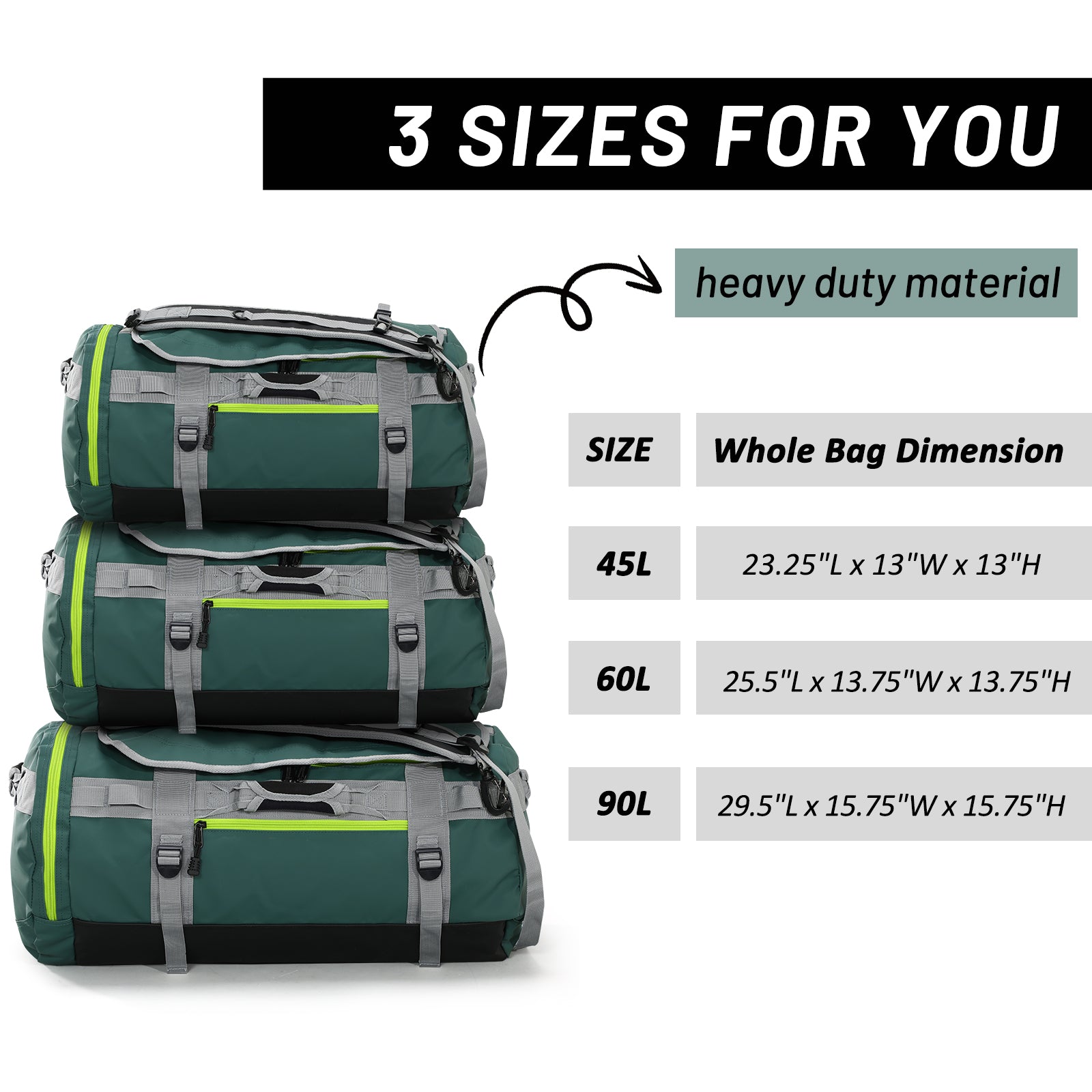 MIER Large Duffel Backpack Bag with Shoe Compartment Backpack Duffel