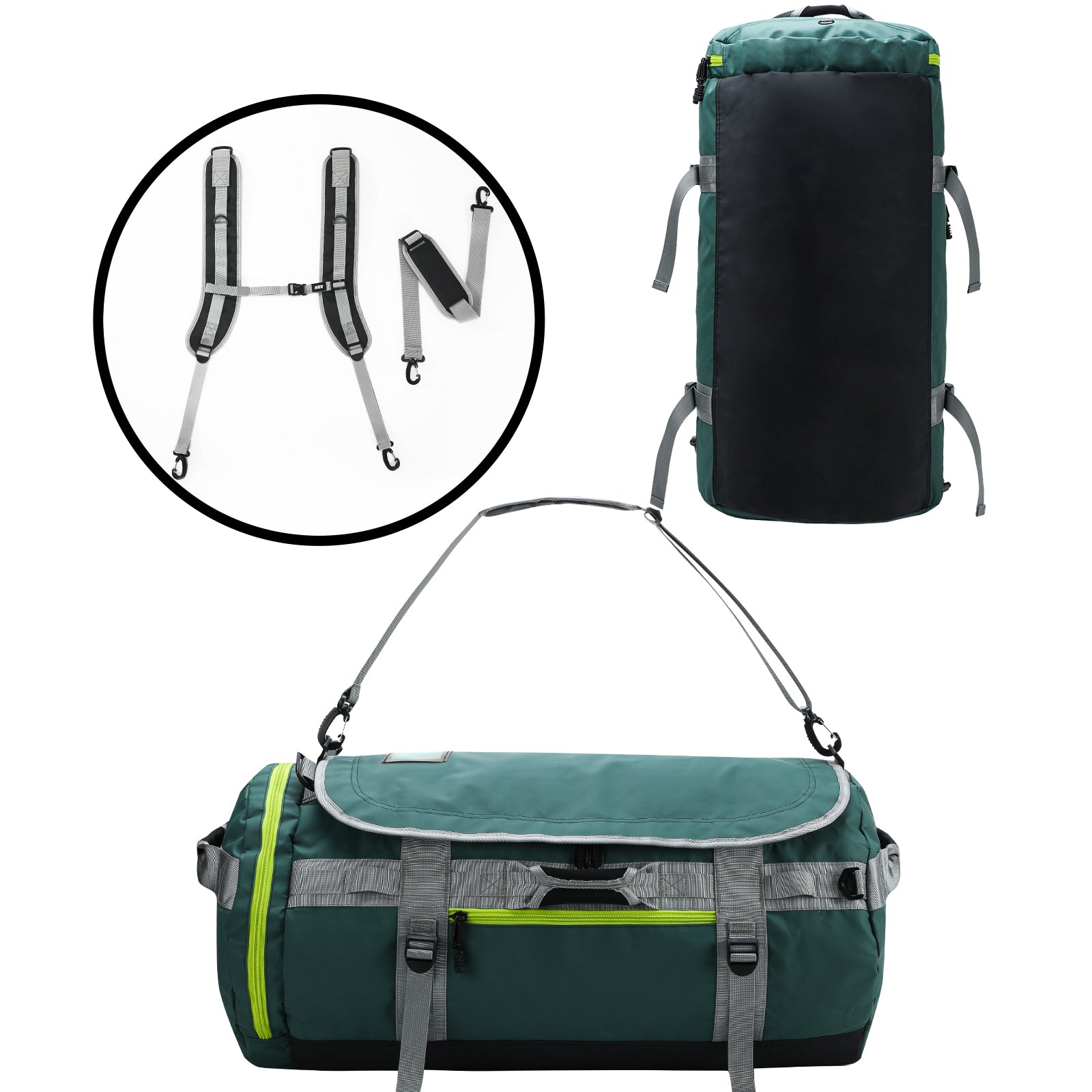 MIER Large Duffel Backpack Bag with Shoe Compartment Backpack Duffel