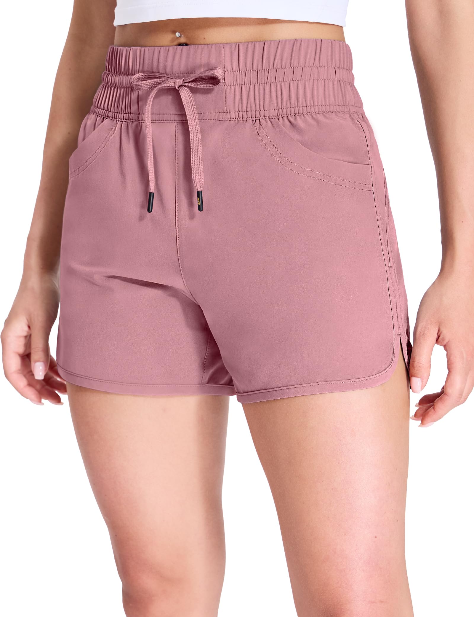 MIER Women's Quick Dry Running Shorts with Liner Women Shorts