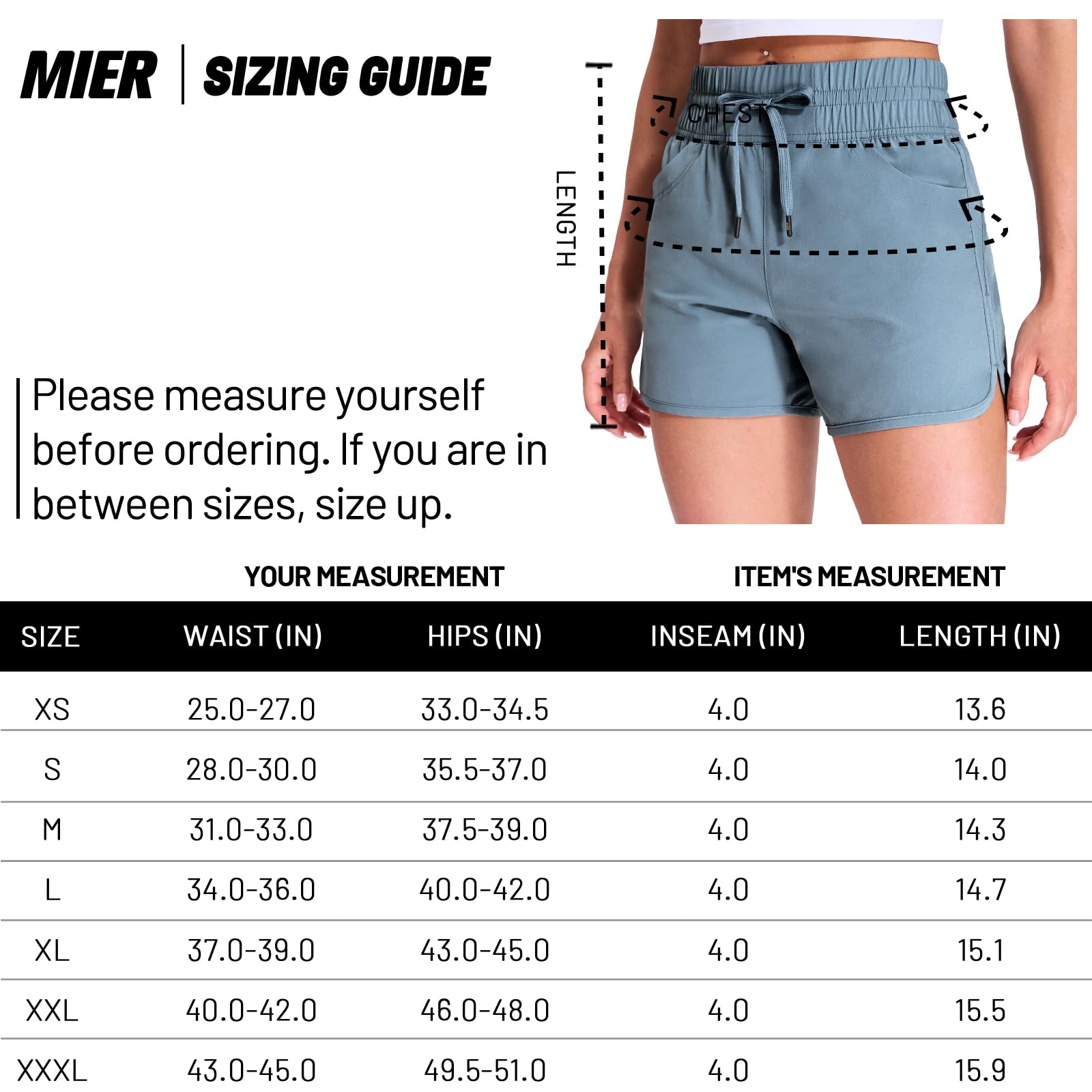 MIER Women's Quick Dry Running Shorts with Liner Women Shorts