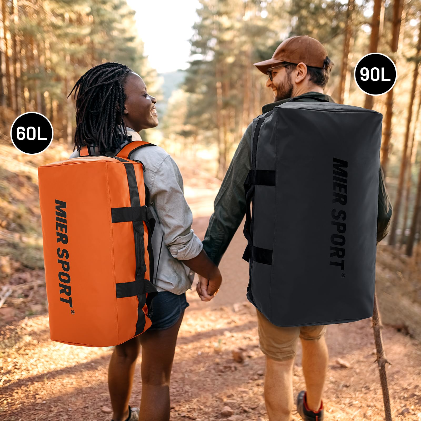 MIER Convertible Backpack Duffel Water Resistant Duffle Bag Backpack Duffel