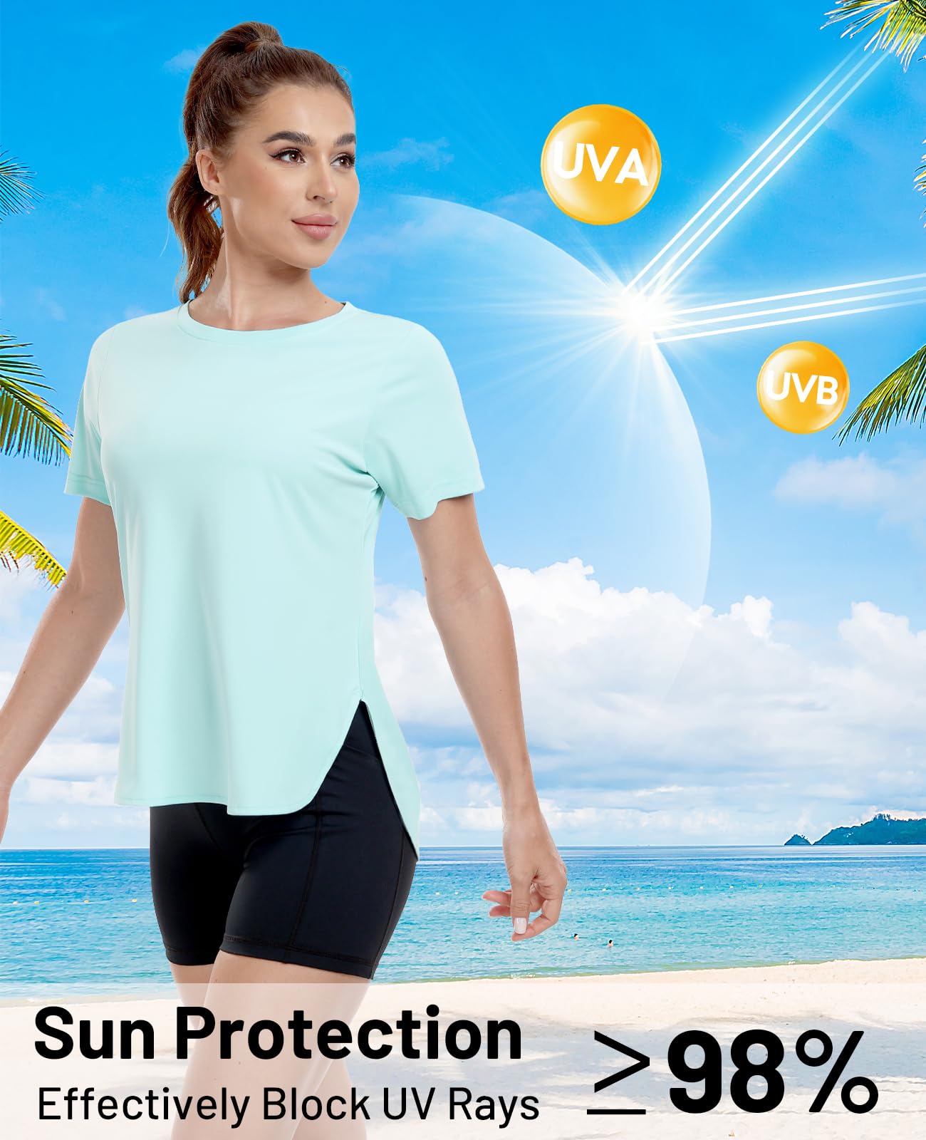 MIER Women's Moisture Wicking Running T-Shirt Lightweight and Durable Women Active Shirt