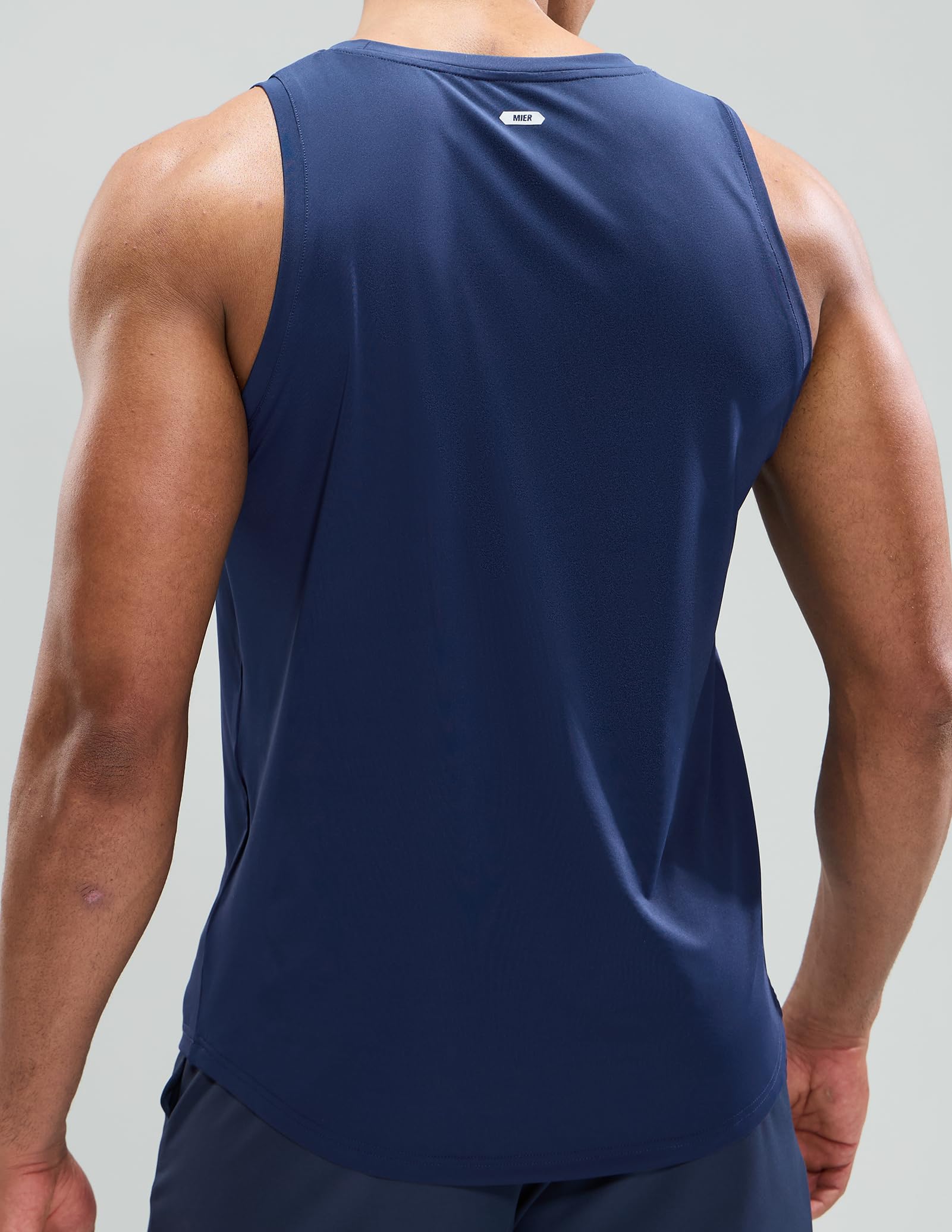 MIER Men’s Sleeveless Running Shirt Breathable and Sweat Wicking Men's Tank Top