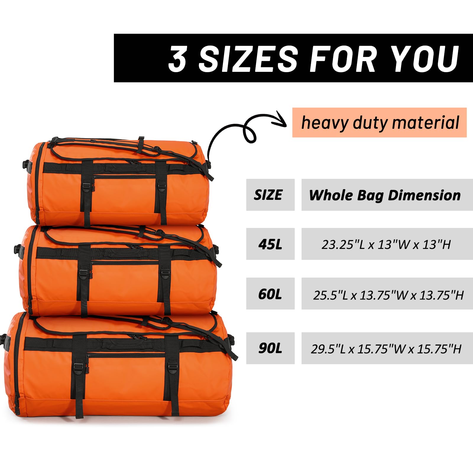 MIER Large Duffel Backpack Bag with Shoe Compartment Backpack Duffel