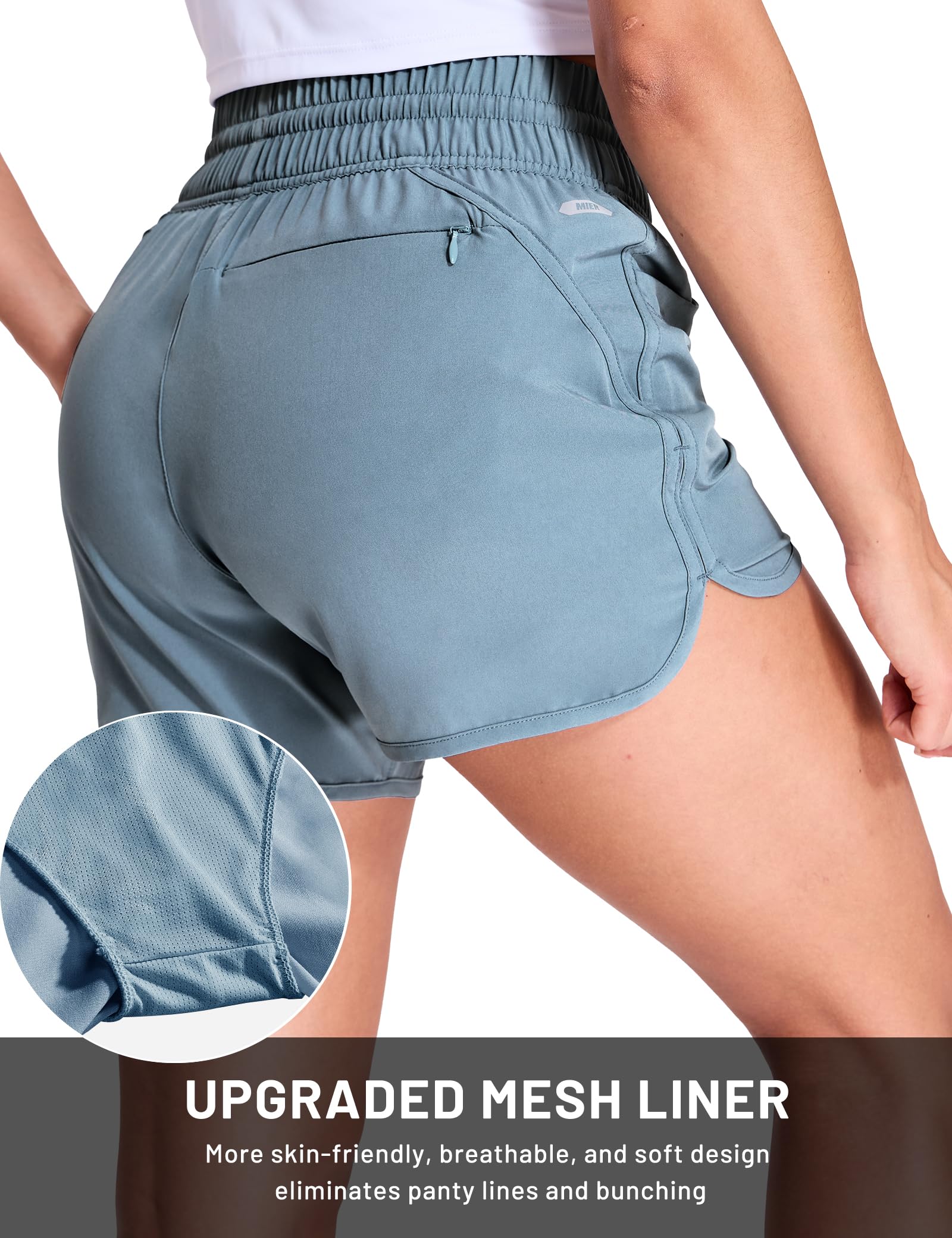 MIER Women's Quick Dry Running Shorts with Liner Women Shorts