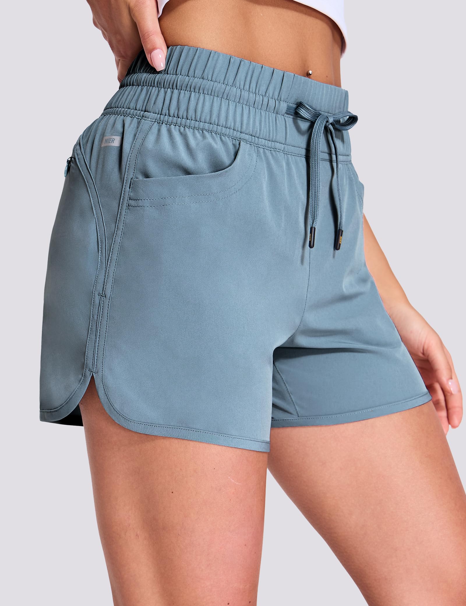 MIER Women's Quick Dry Running Shorts with Liner Women Shorts