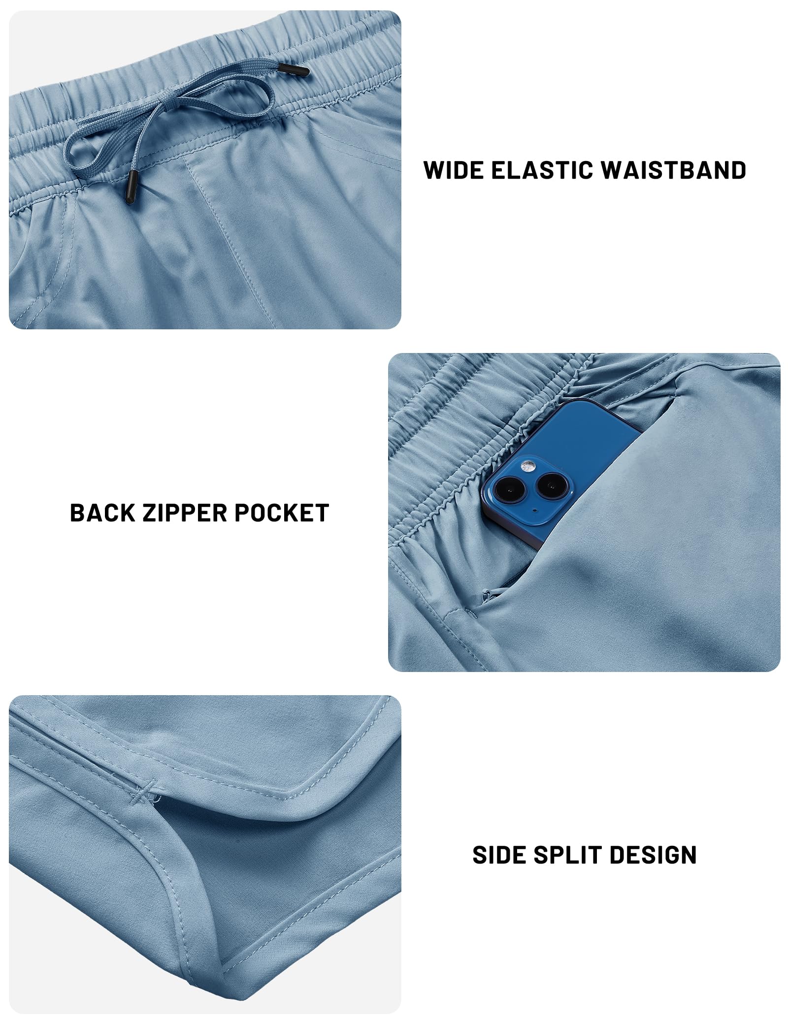 MIER Women's Quick Dry Running Shorts with Liner Women Shorts