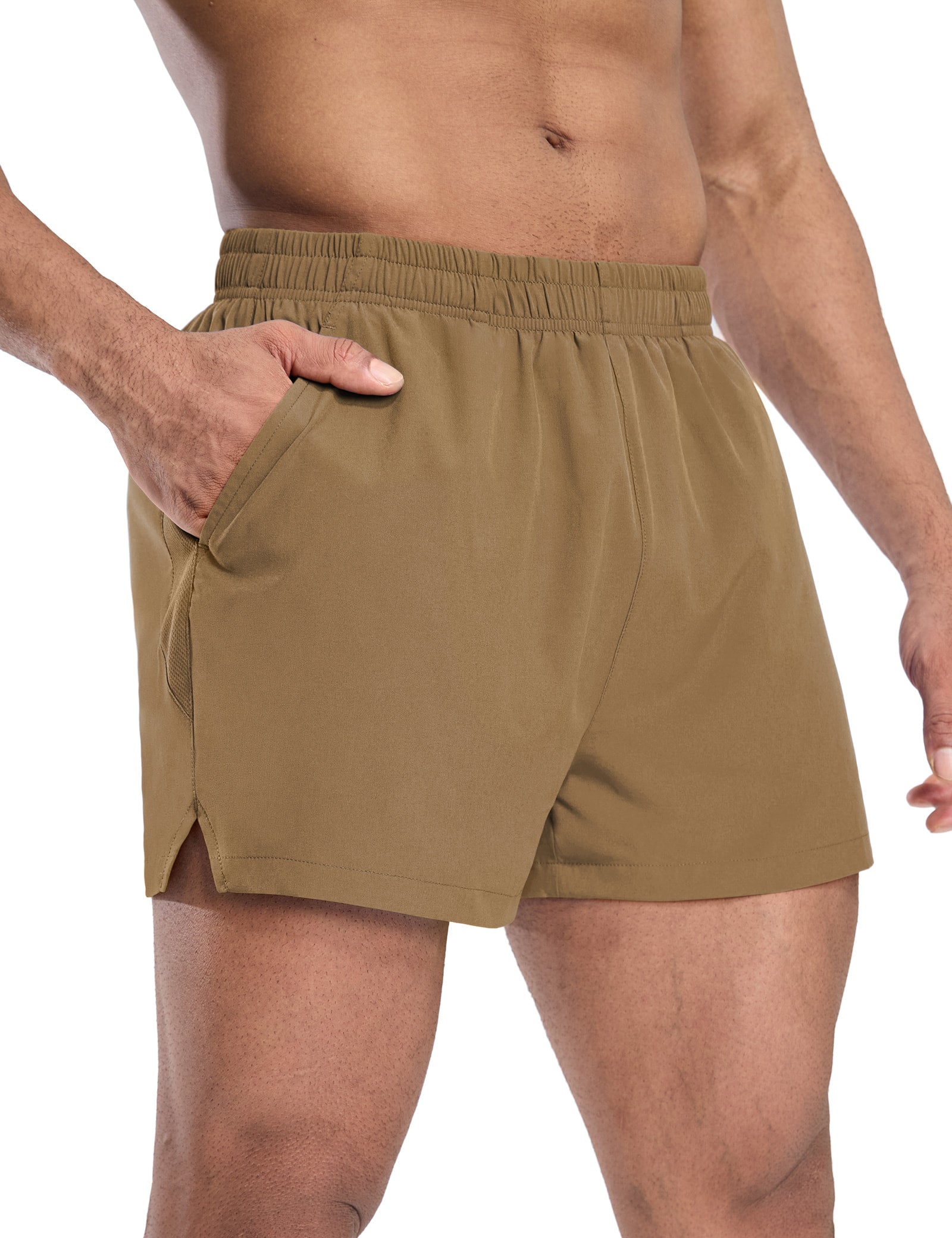 MIER Men's 3 Inch Running Shorts with Liner and Pockets Men's Shorts