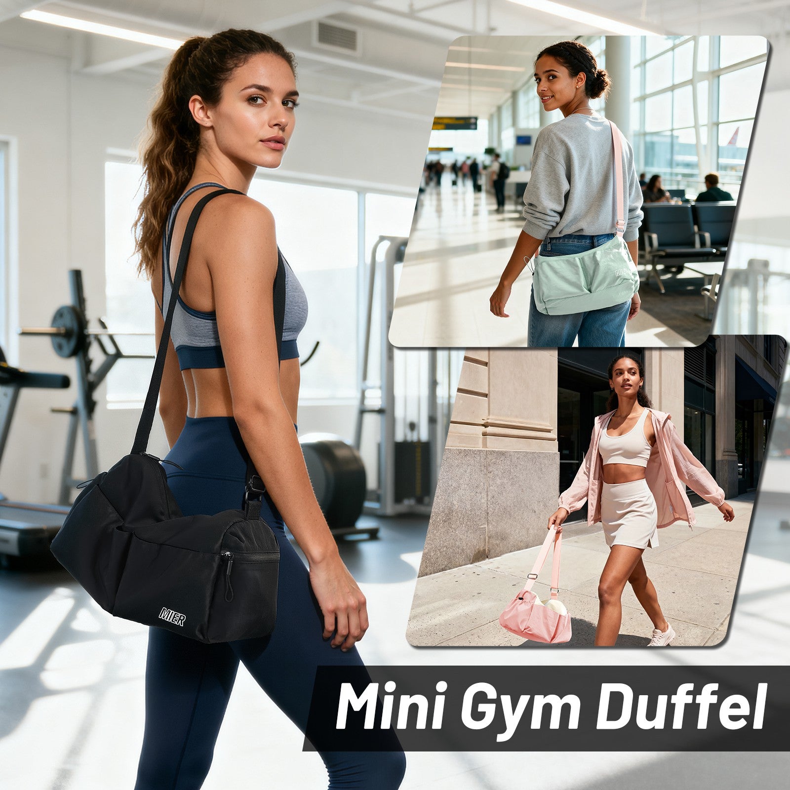 MIER Women's Gym Bag & Sports Duffel with Wet Pocket Gym Duffel Bag