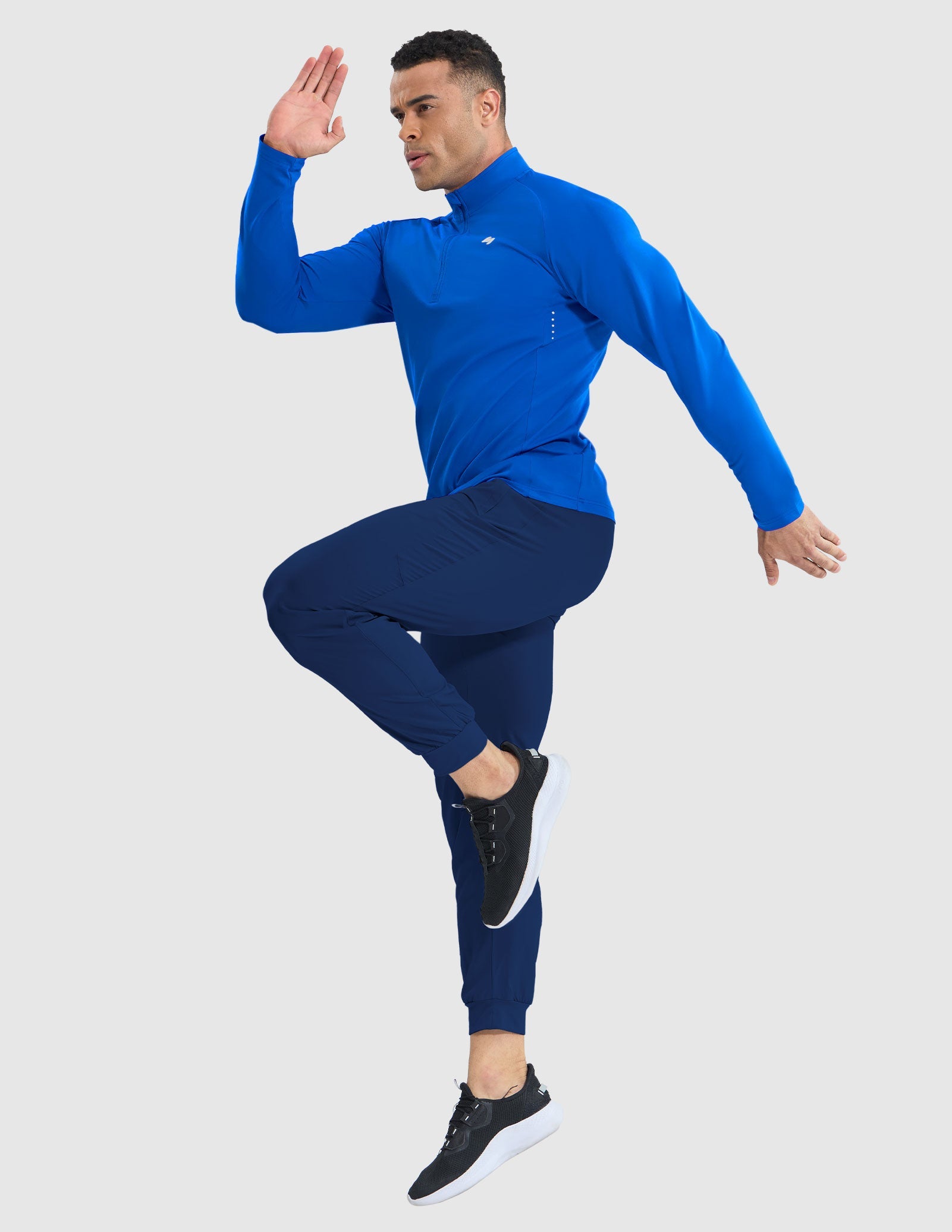 MIER Lightweight Quarter Zip Running Shirt, Breathable and Sun Protection Men's T-Shirts