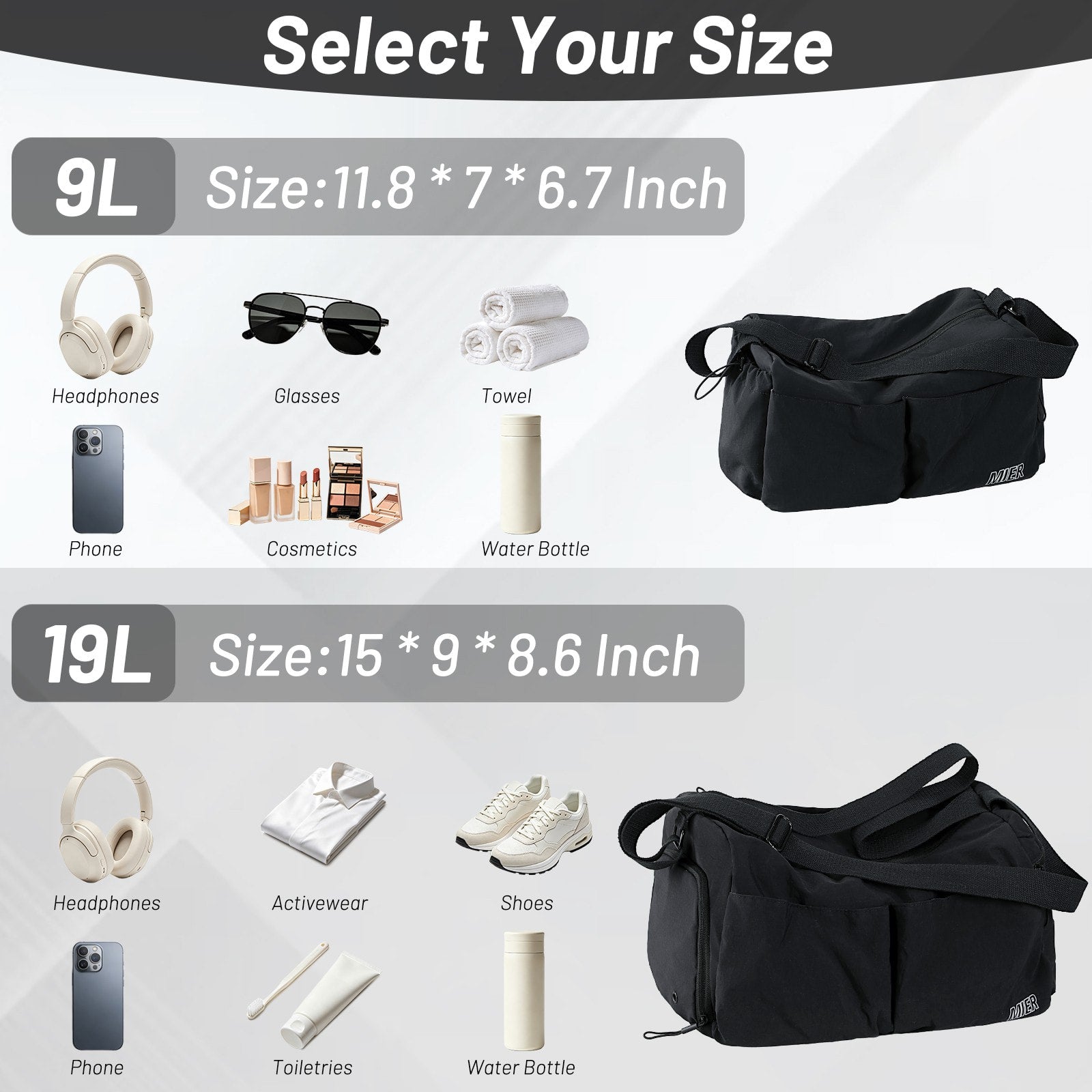 MIER Women's Gym Bag & Sports Duffel with Wet Pocket Gym Duffel Bag