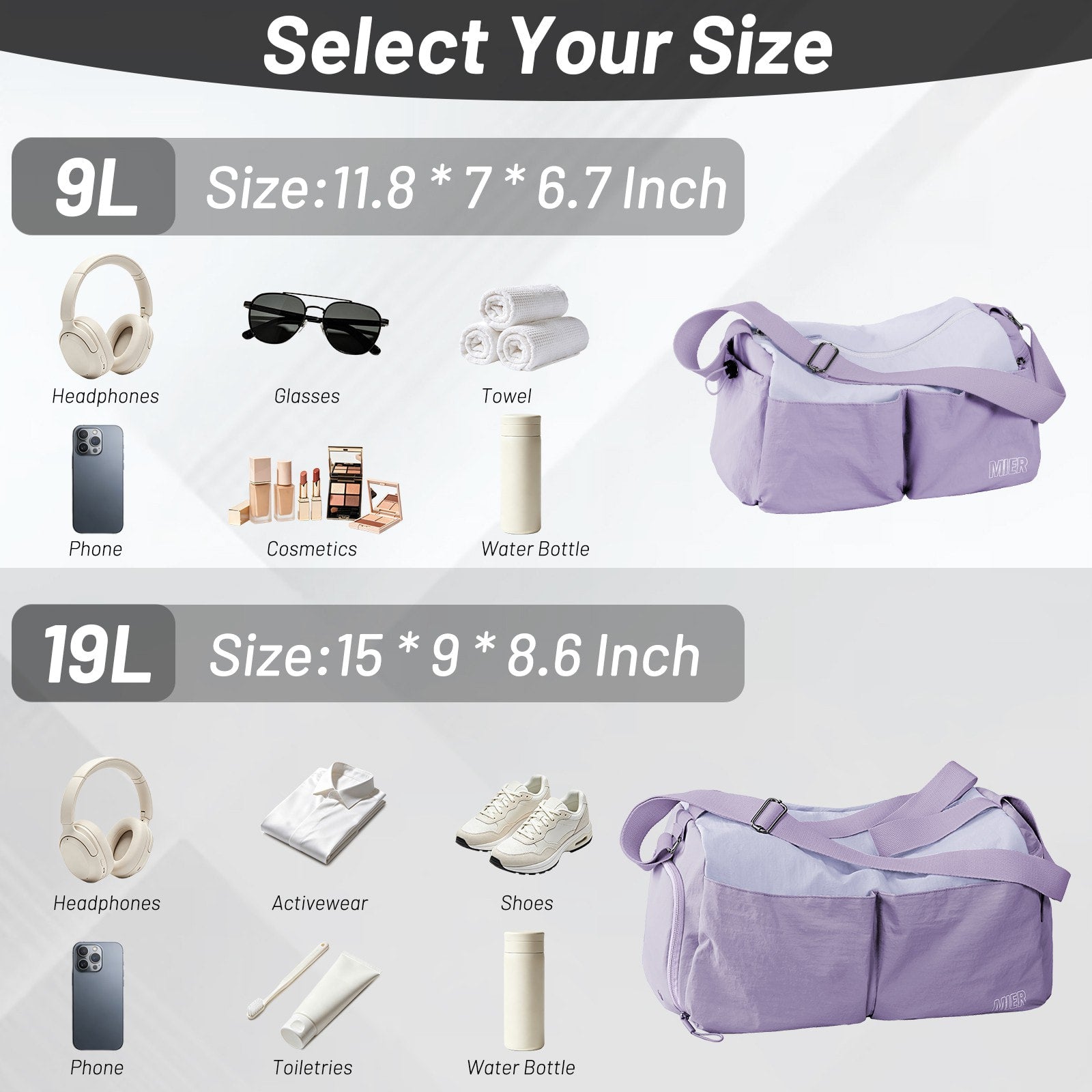 MIER Women's Gym Bag & Sports Duffel with Wet Pocket Gym Duffel Bag
