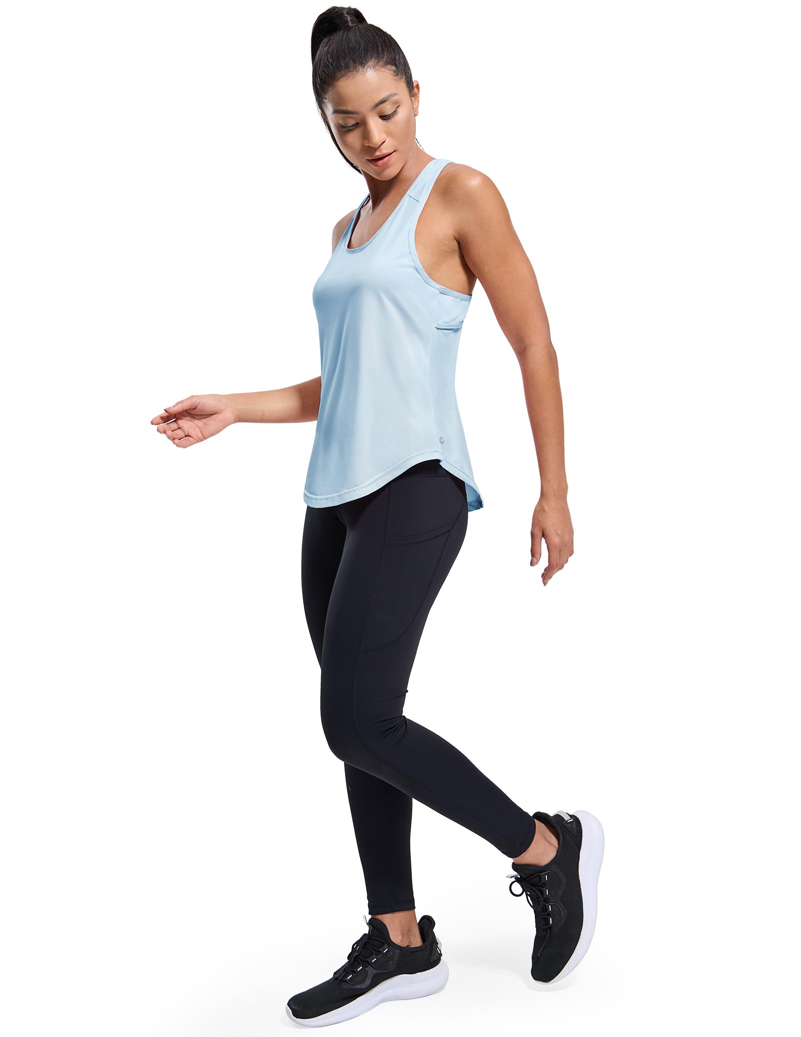 MIER Women's Sleeveless Tank with Open Back Perfect for Yoga and Running Women Tank Top