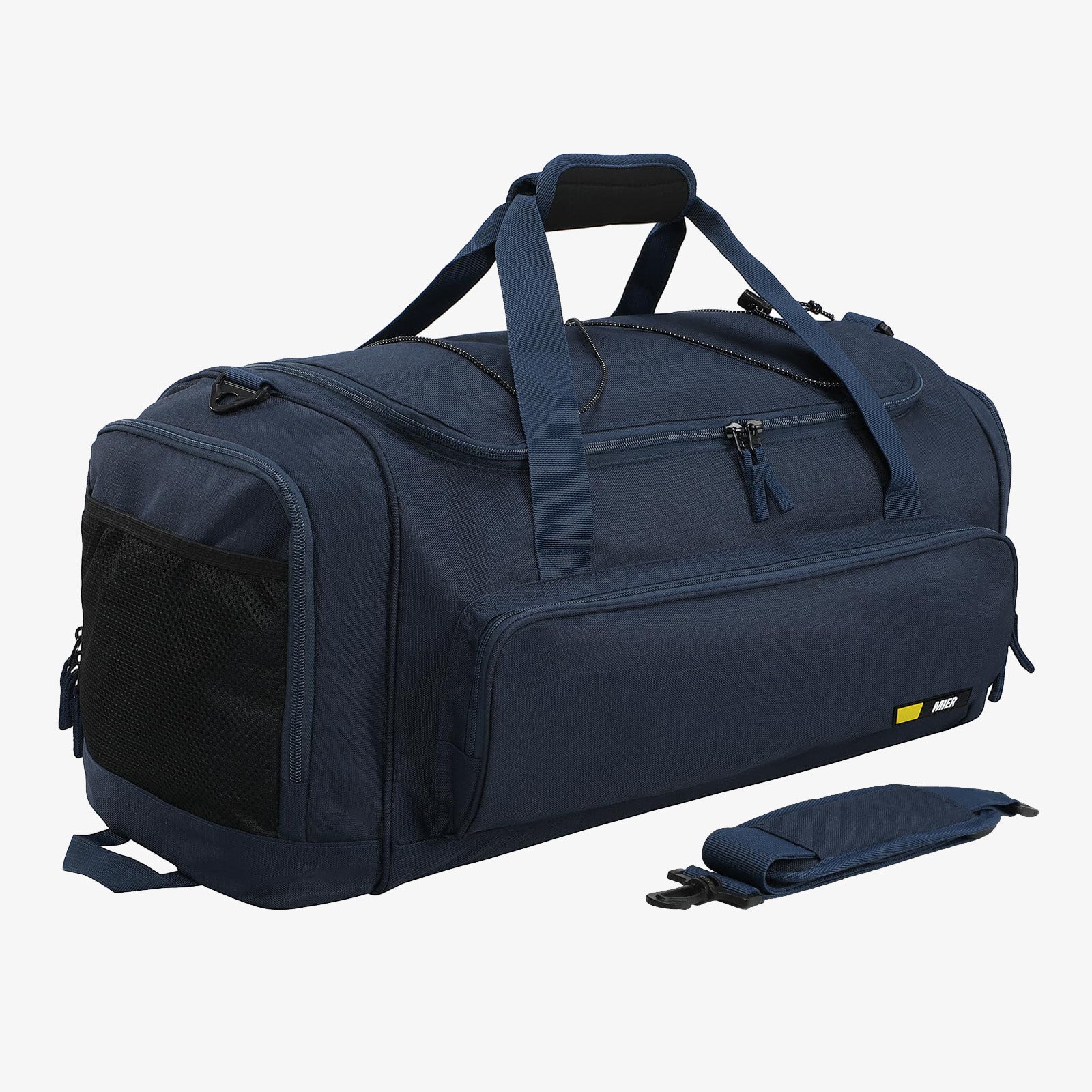 MIER Large Duffel Bag Gym Bag with Shoe Compartment Gym Duffel Bag Pure Blue