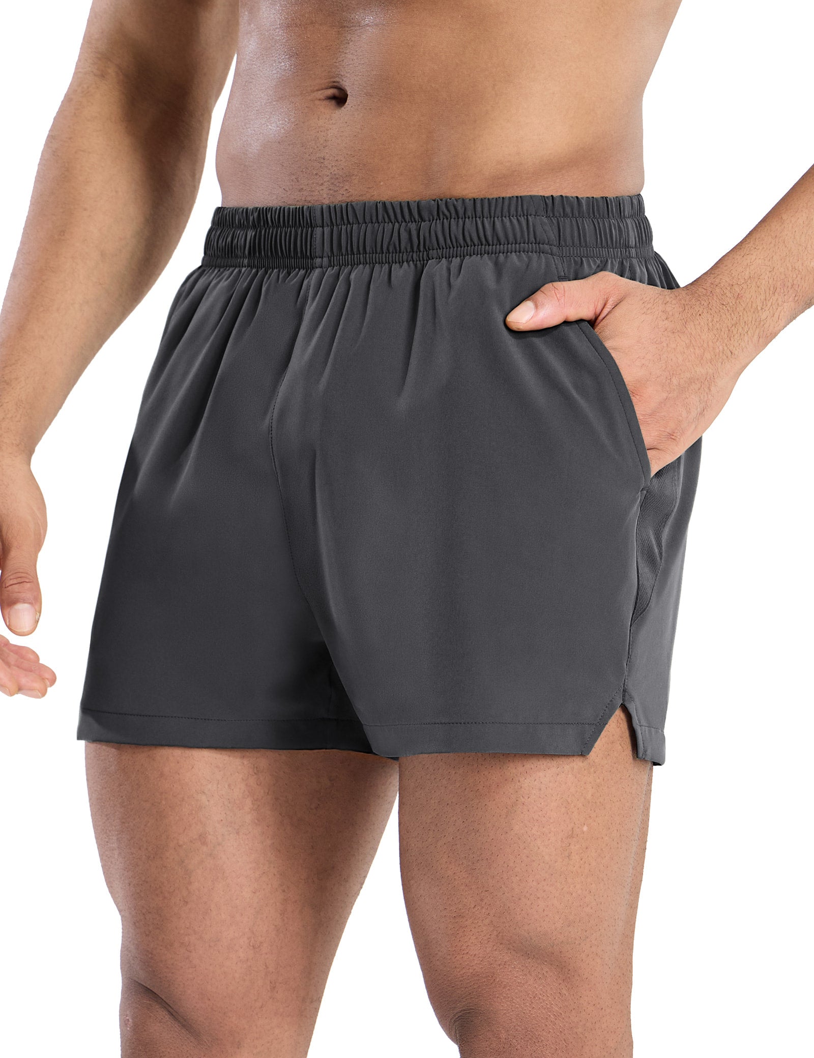 MIER Men's 3 Inch Running Shorts with Liner and Pockets Men's Shorts